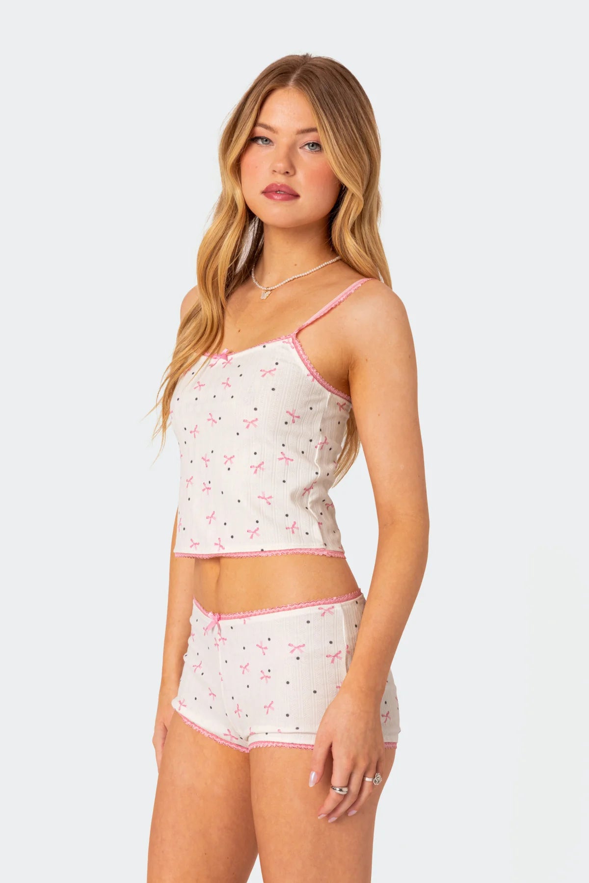 Shelly Pointelle Printed Tank Top-Milans Time