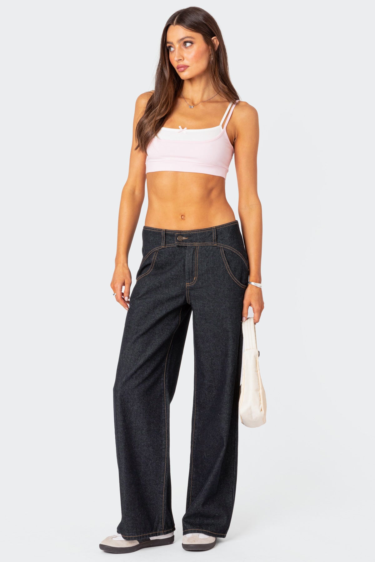 Western Low Rise Wide Leg Jeans-Milans Time