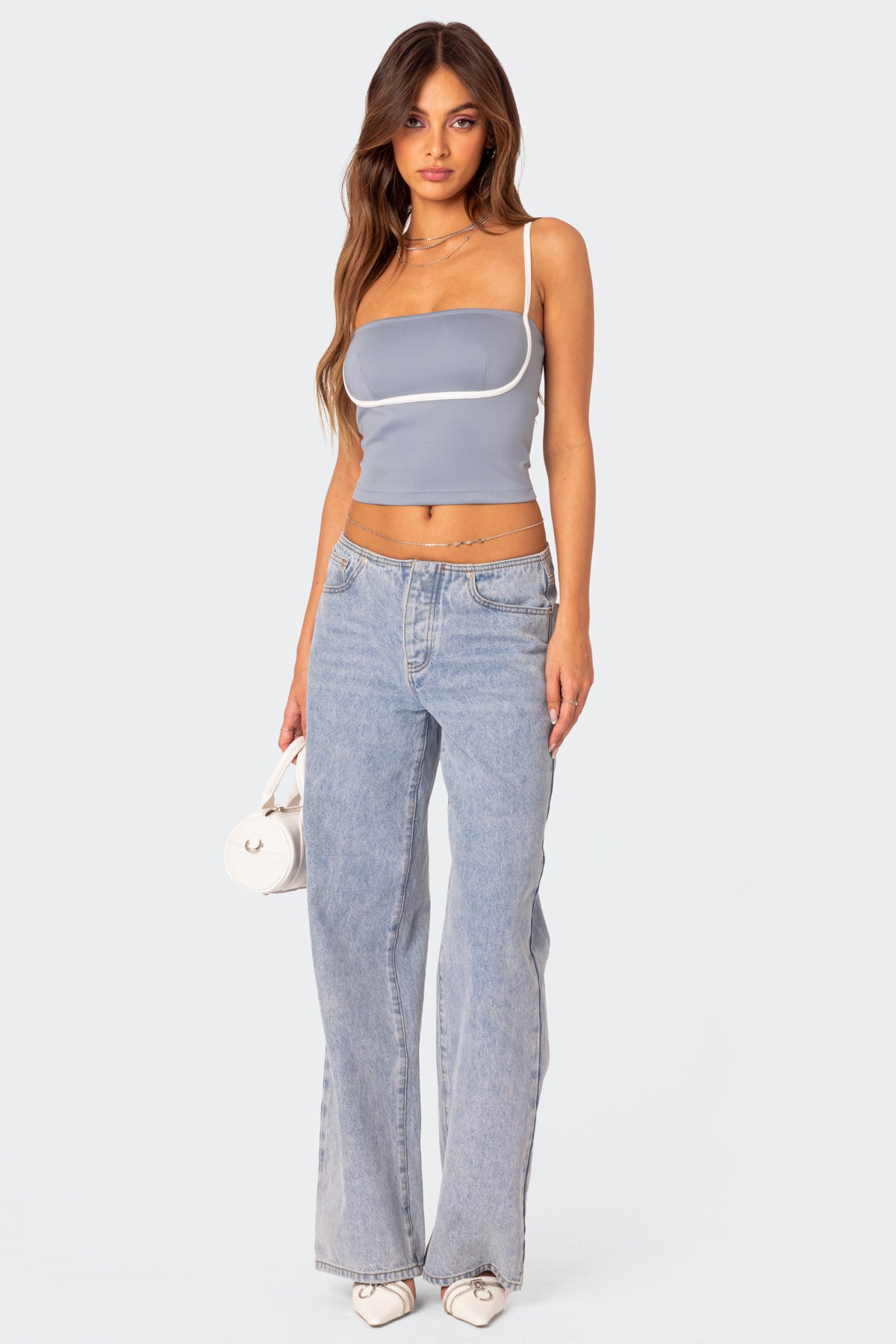 Yang Contrast Strap Tank Top-Milans Time
