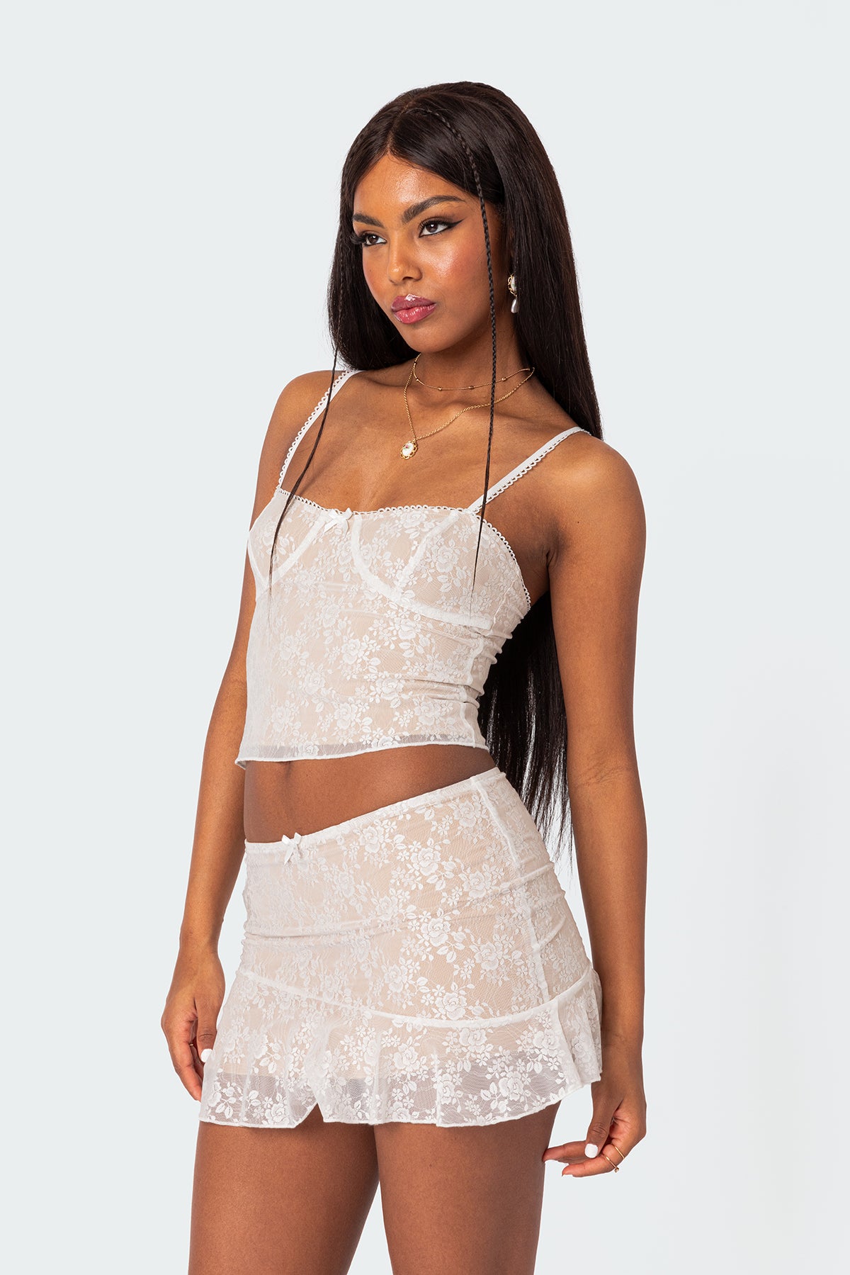 Maria Lace Cupped Tank Top-Milans Time