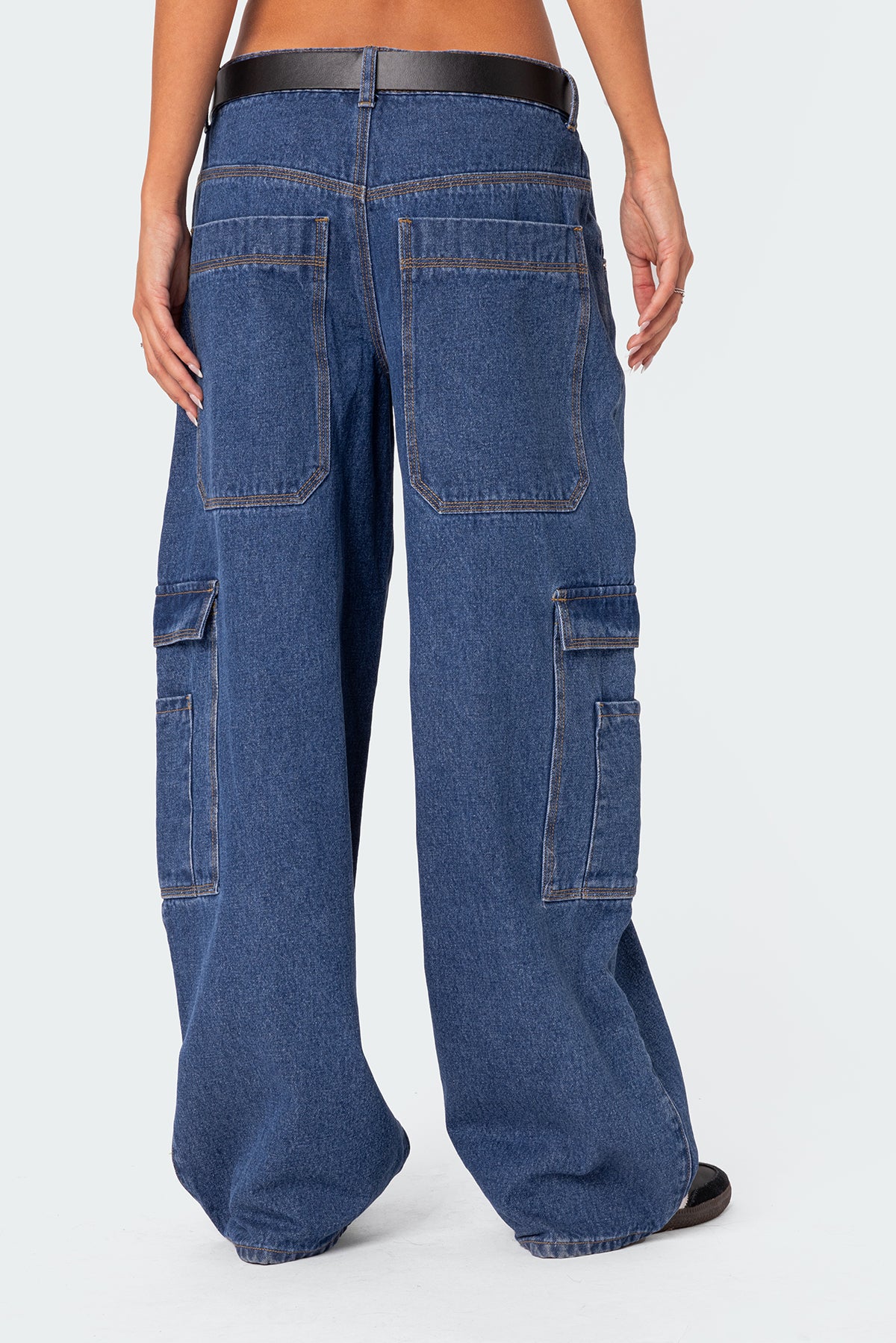 Super Baggy Oversized Belted Jeans-Milans Time