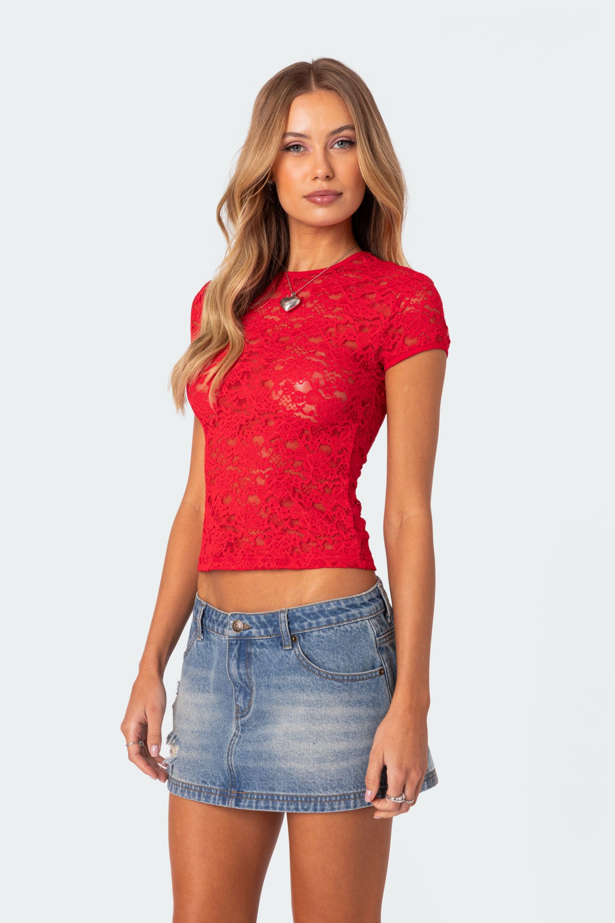 Kaori Sheer Lace Top-Milans Time