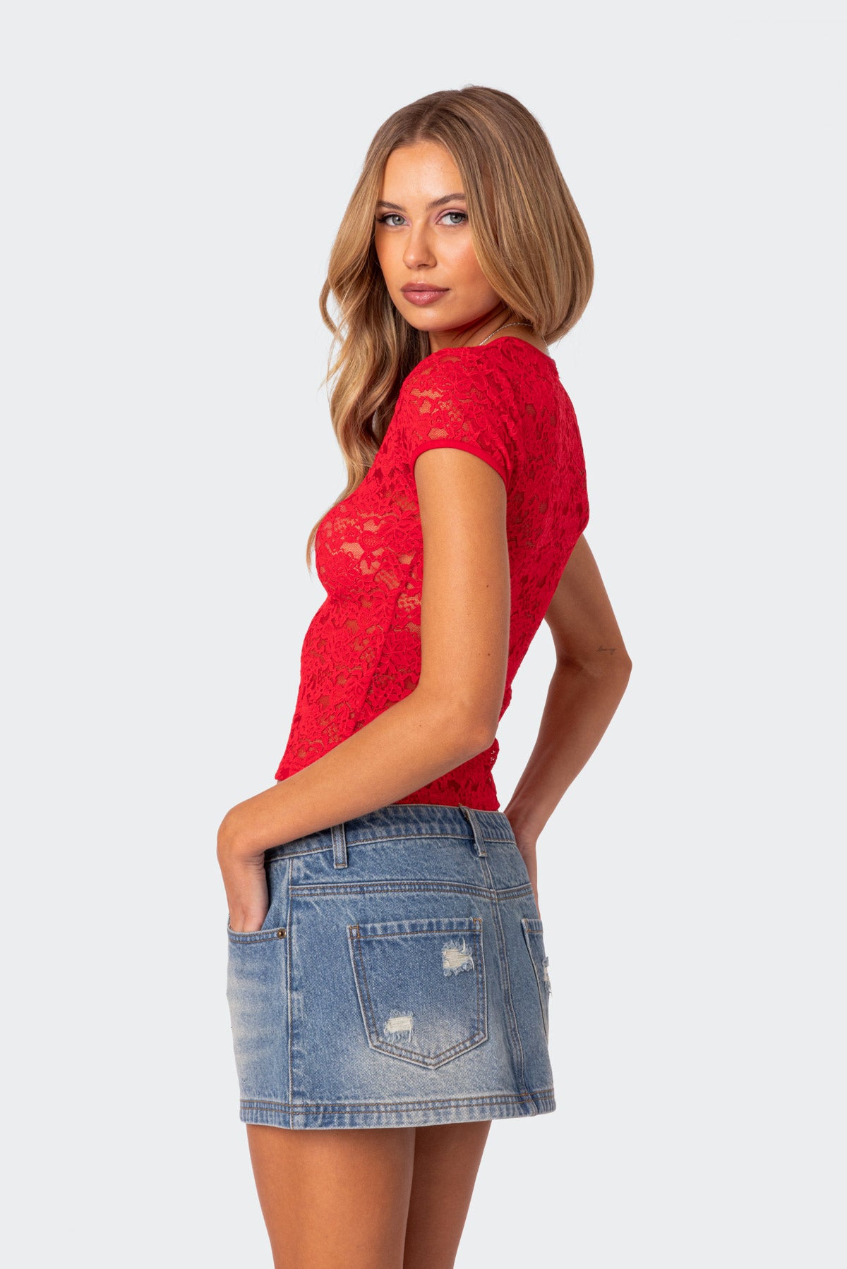 Kaori Sheer Lace Top-Milans Time