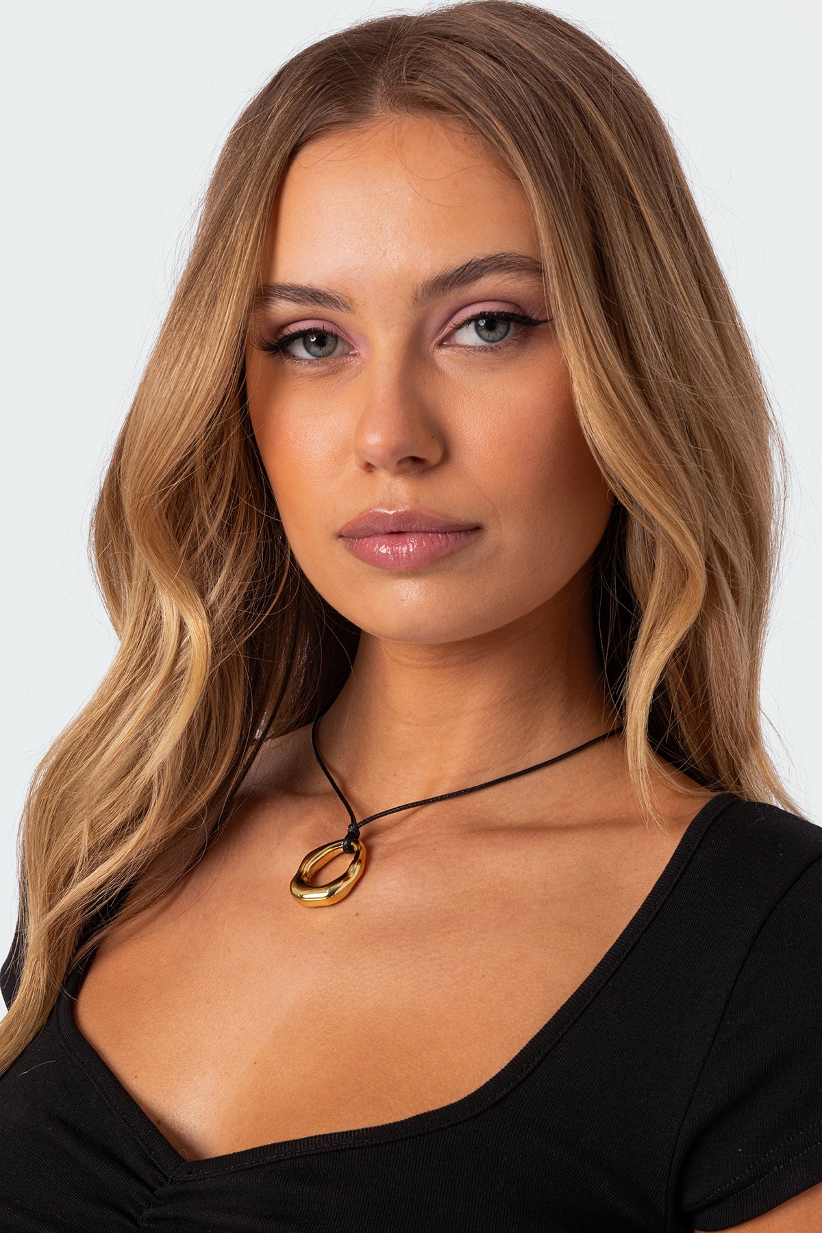 Hoop Cord Necklace-Milans Time