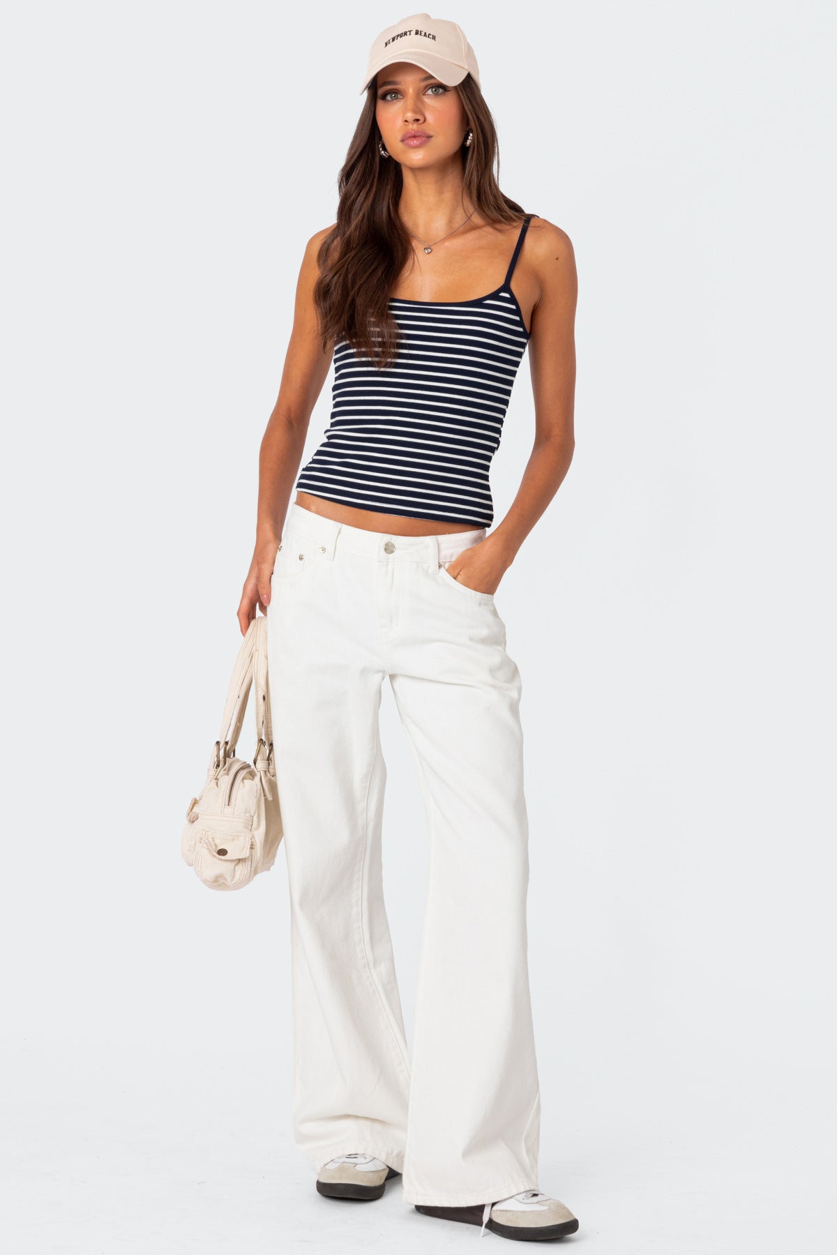 Gretta Striped Ribbed Tank Top-Milans Time