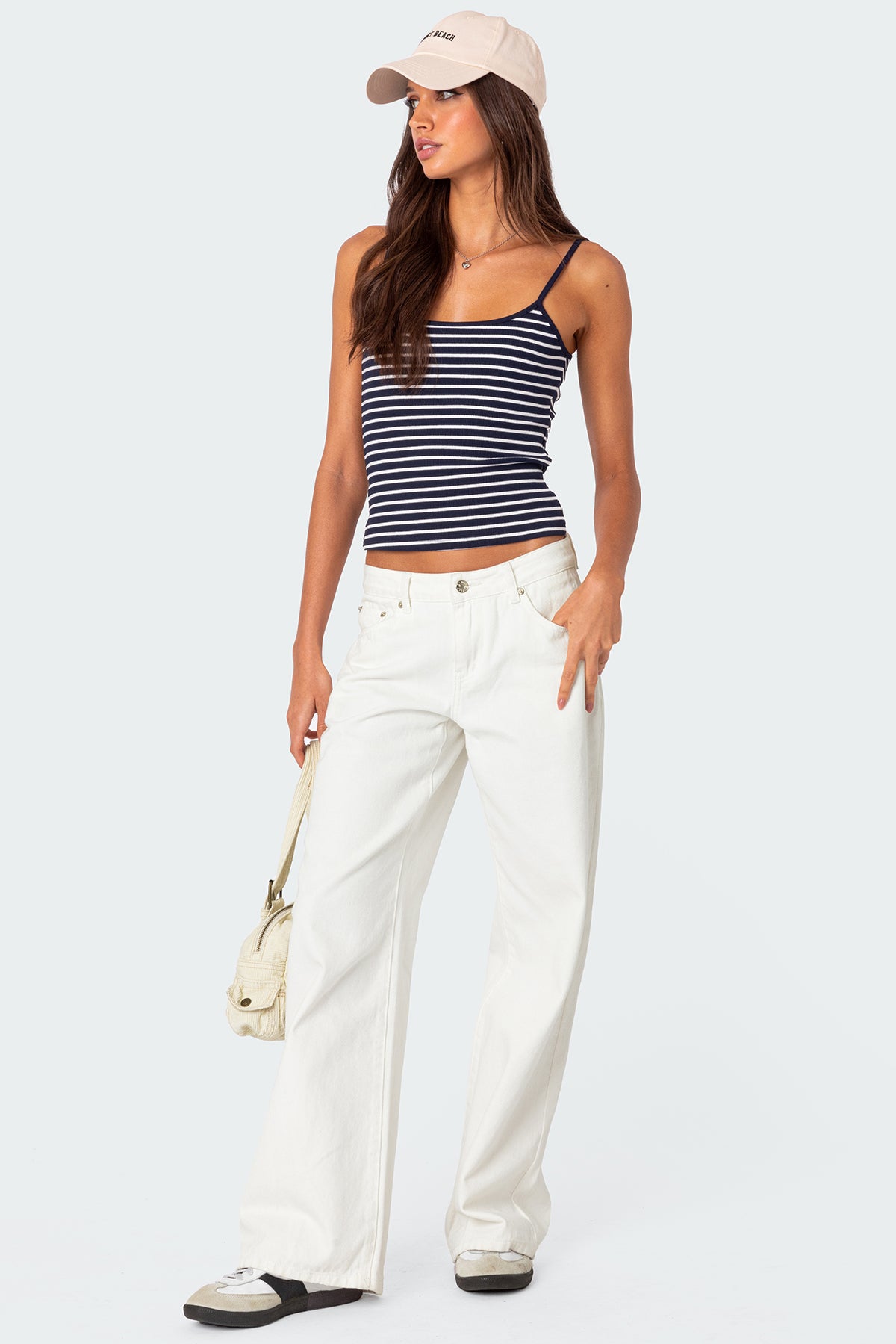 Gretta Striped Ribbed Tank Top-Milans Time