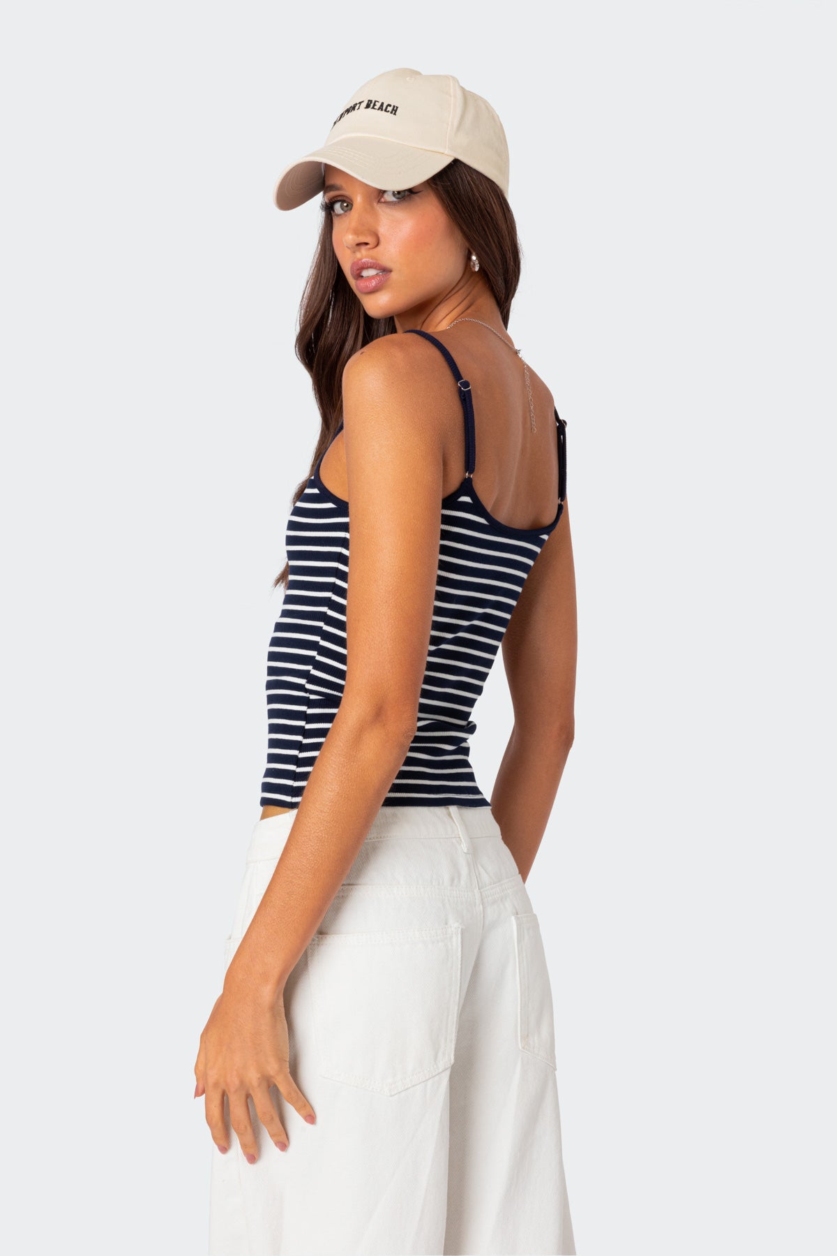 Gretta Striped Ribbed Tank Top-Milans Time