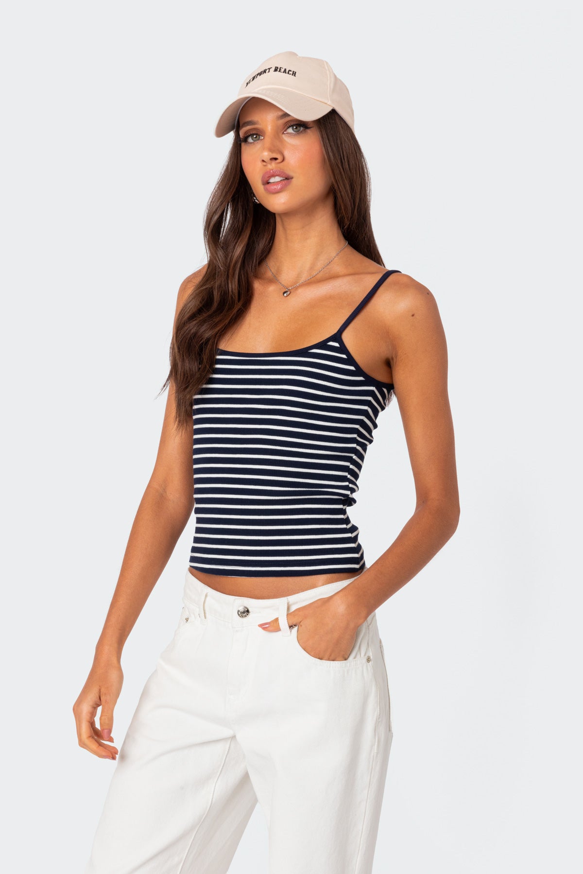 Gretta Striped Ribbed Tank Top-Milans Time