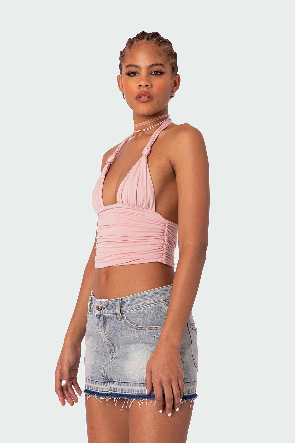 Lillie Knotted Halter Top-Milans Time
