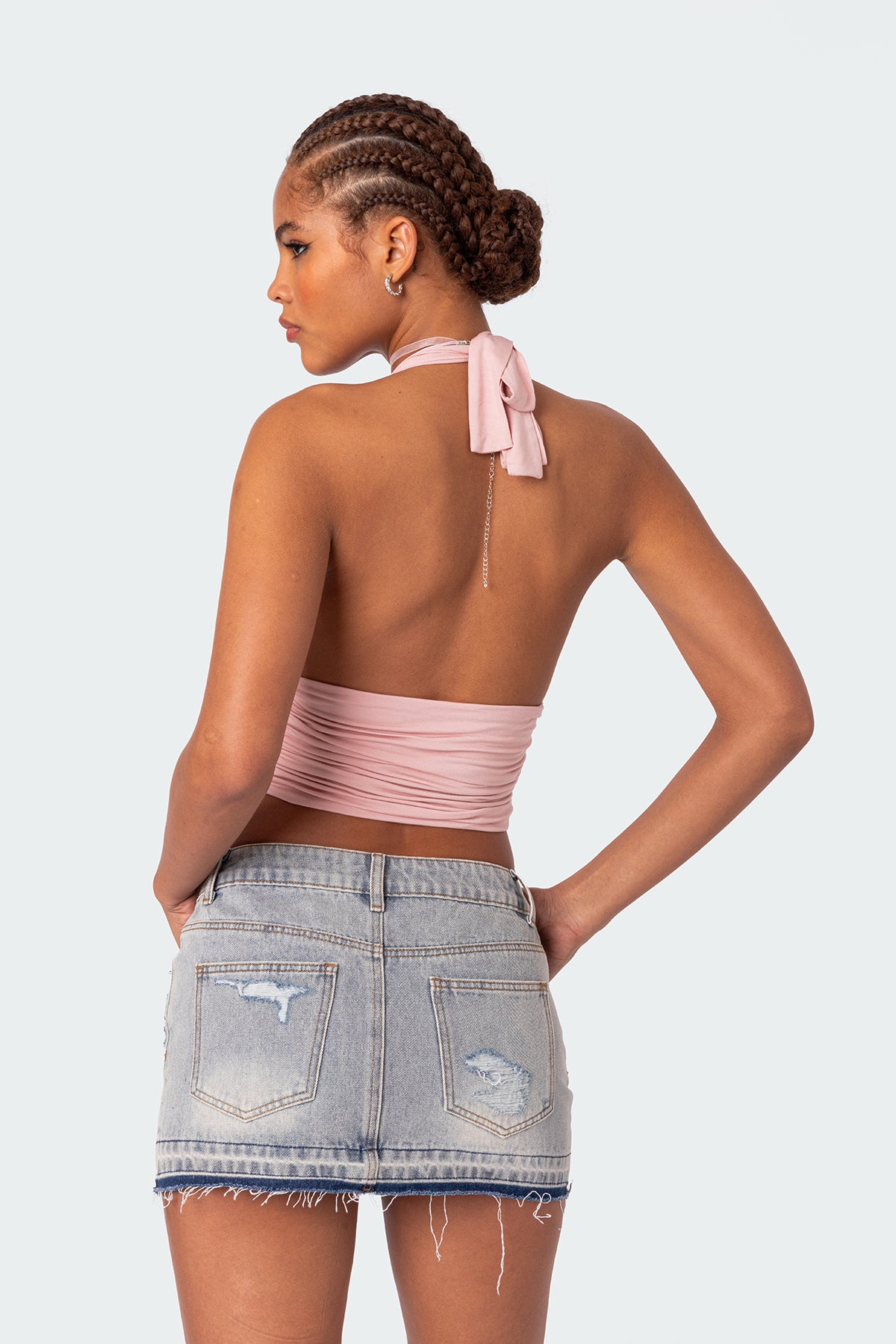 Lillie Knotted Halter Top-Milans Time