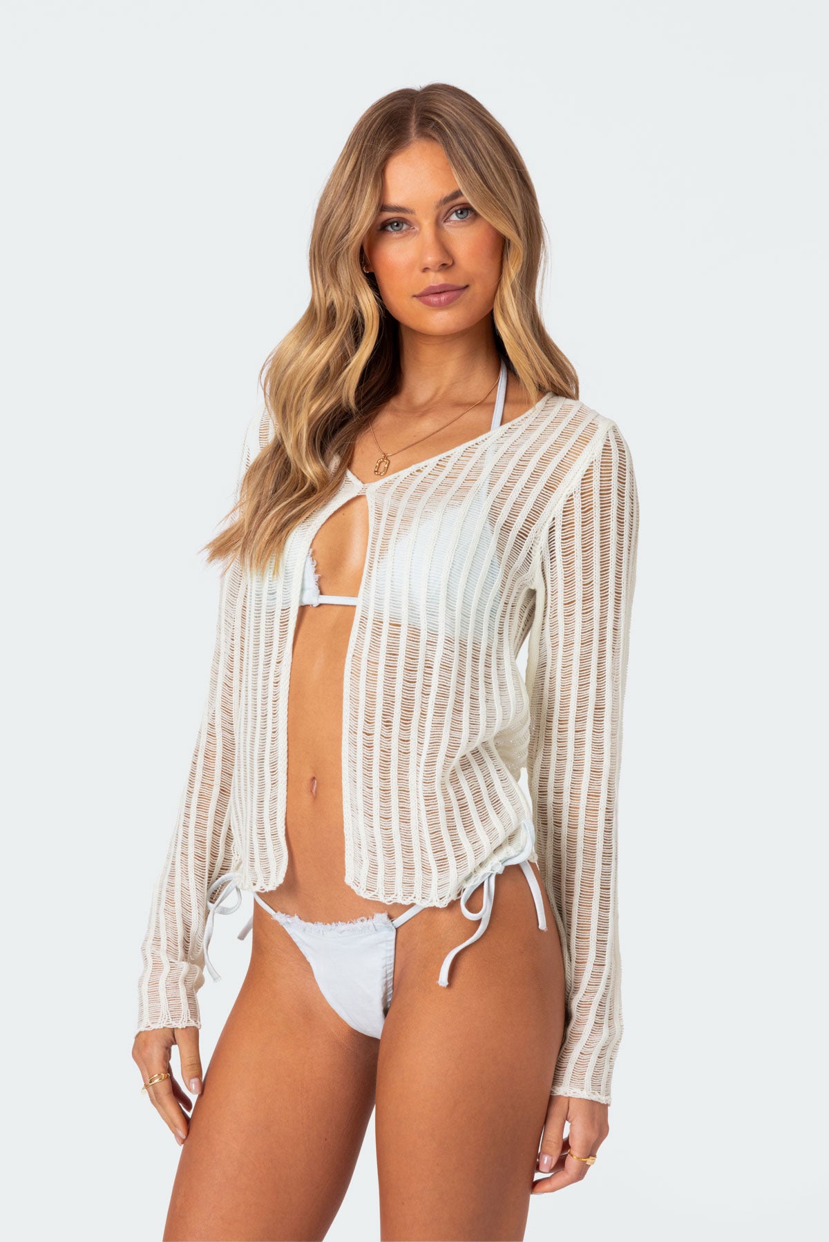 Cayla Sheer Knit Top-Milans Time