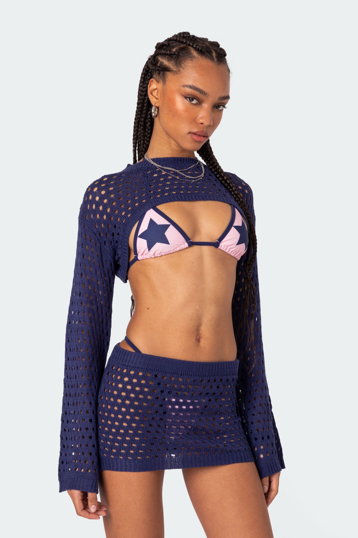 Celena Crochet Shrug Top-Milans Time