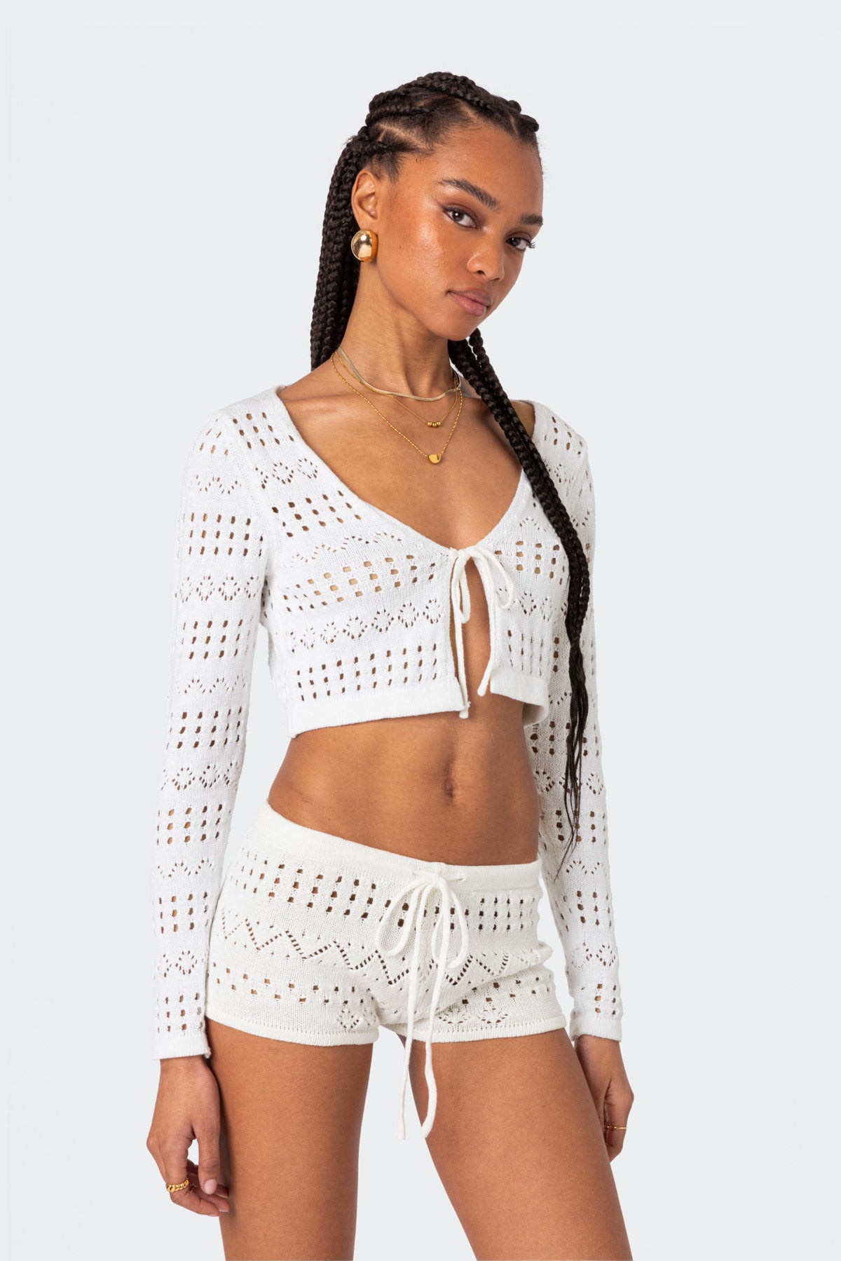 Betsy Tie Front Knit Top-Milans Time