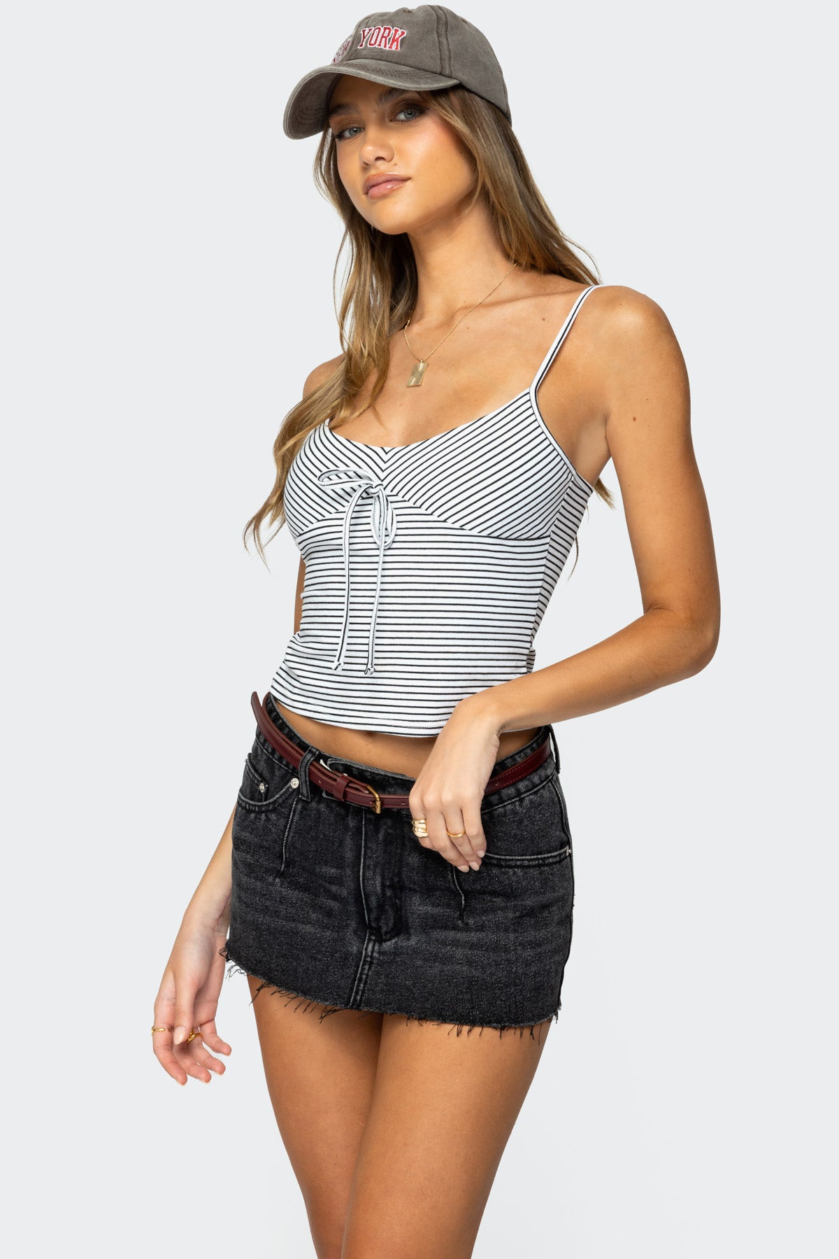 Tova Striped Scoop Tank Top-Milans Time
