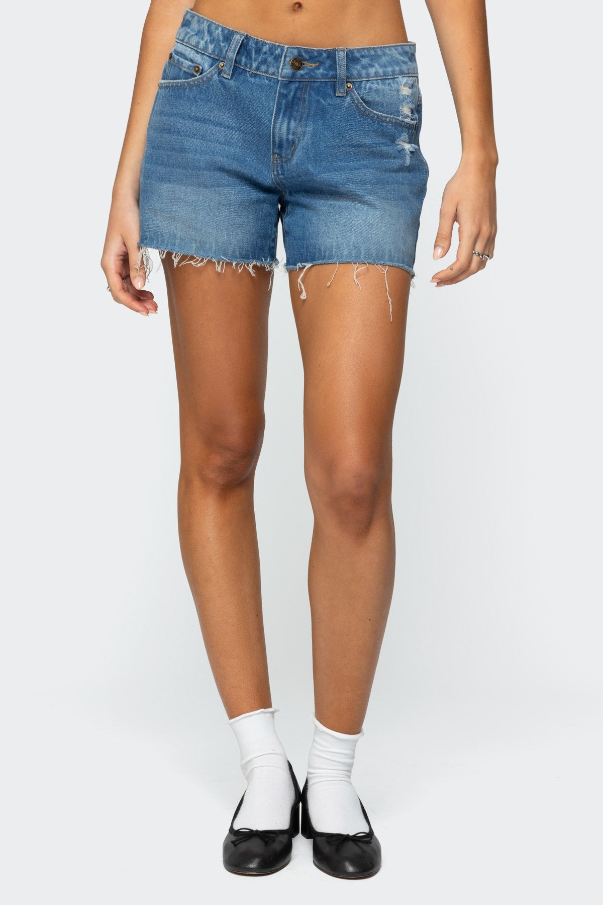 Scottie Low Rise Denim Shorts-Milans Time