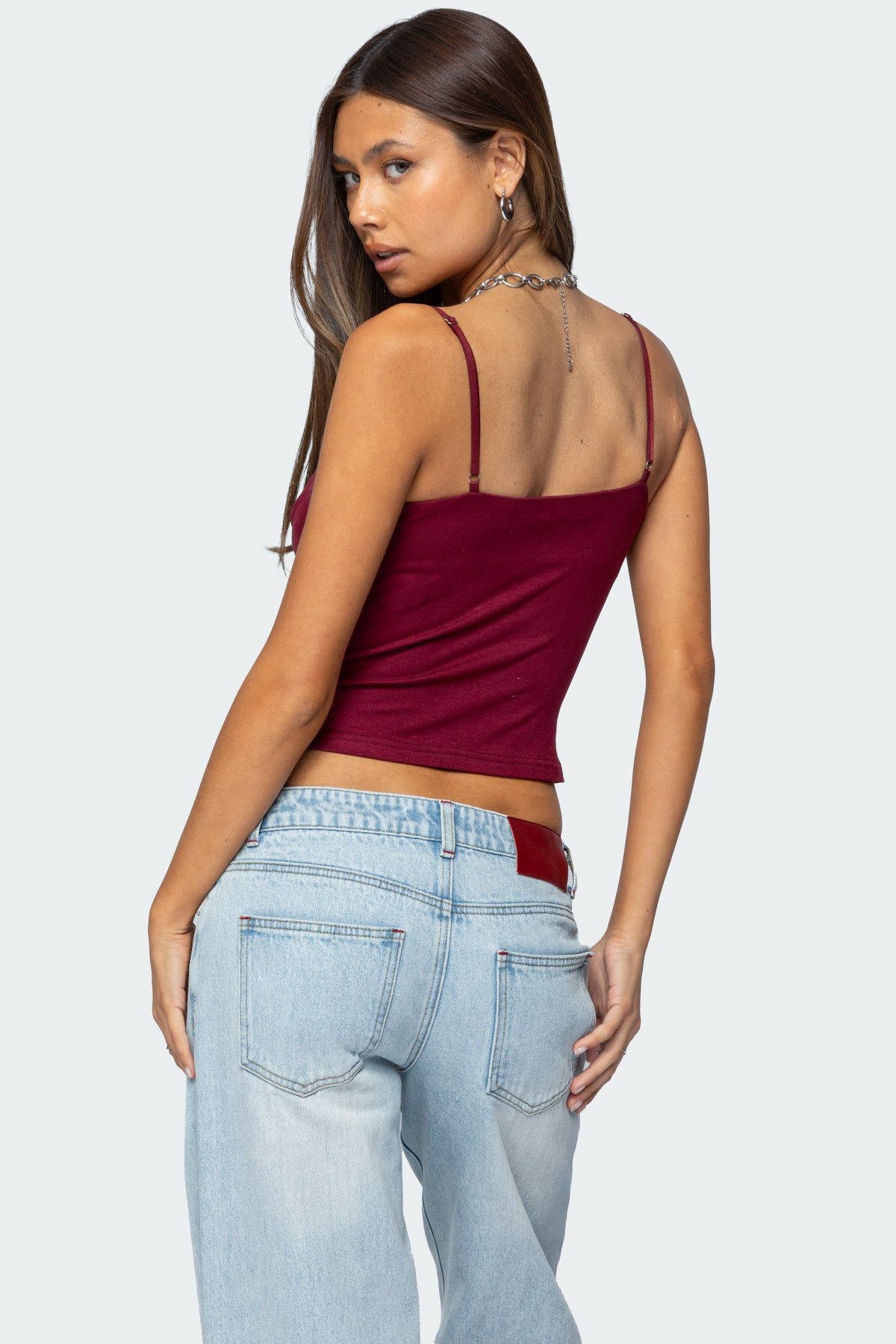 Layered Bra Cowl Neck Top-Milans Time