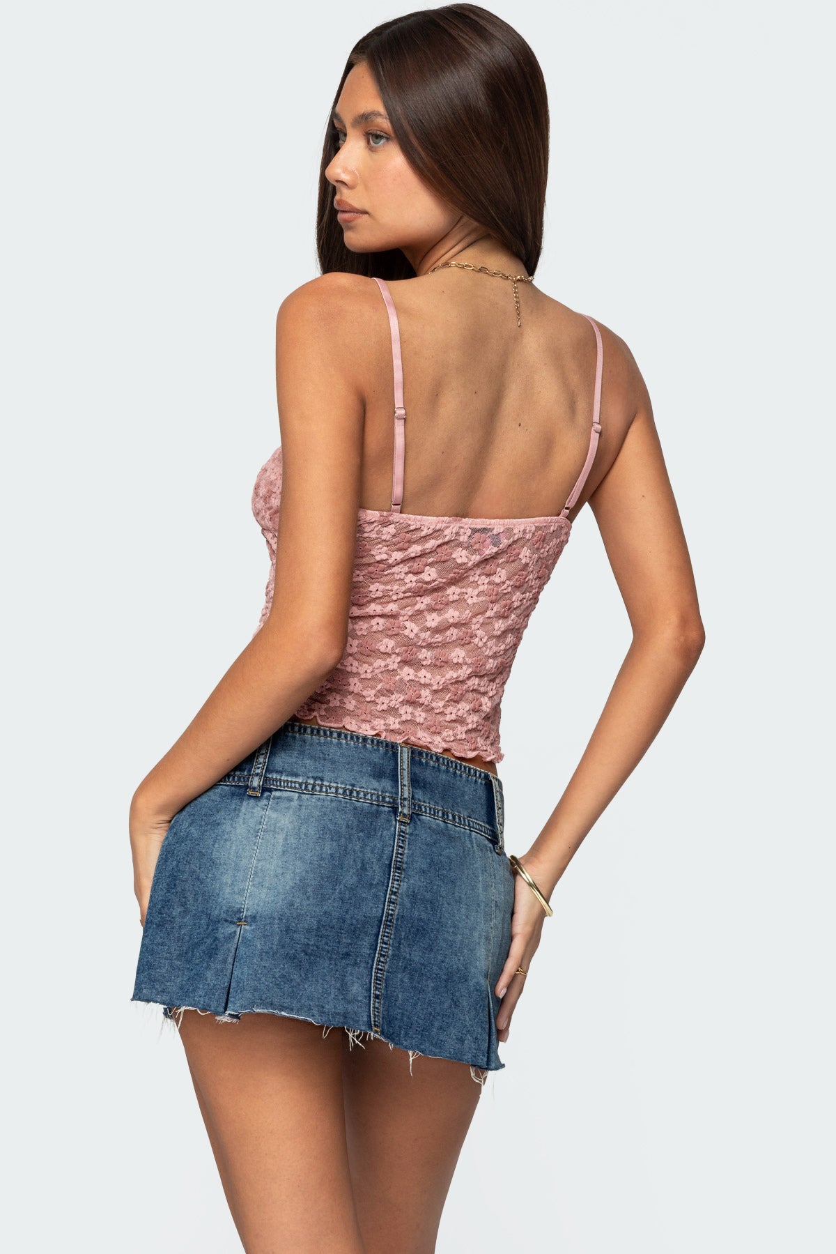 Floral Textured Lace Tank Top-Milans Time