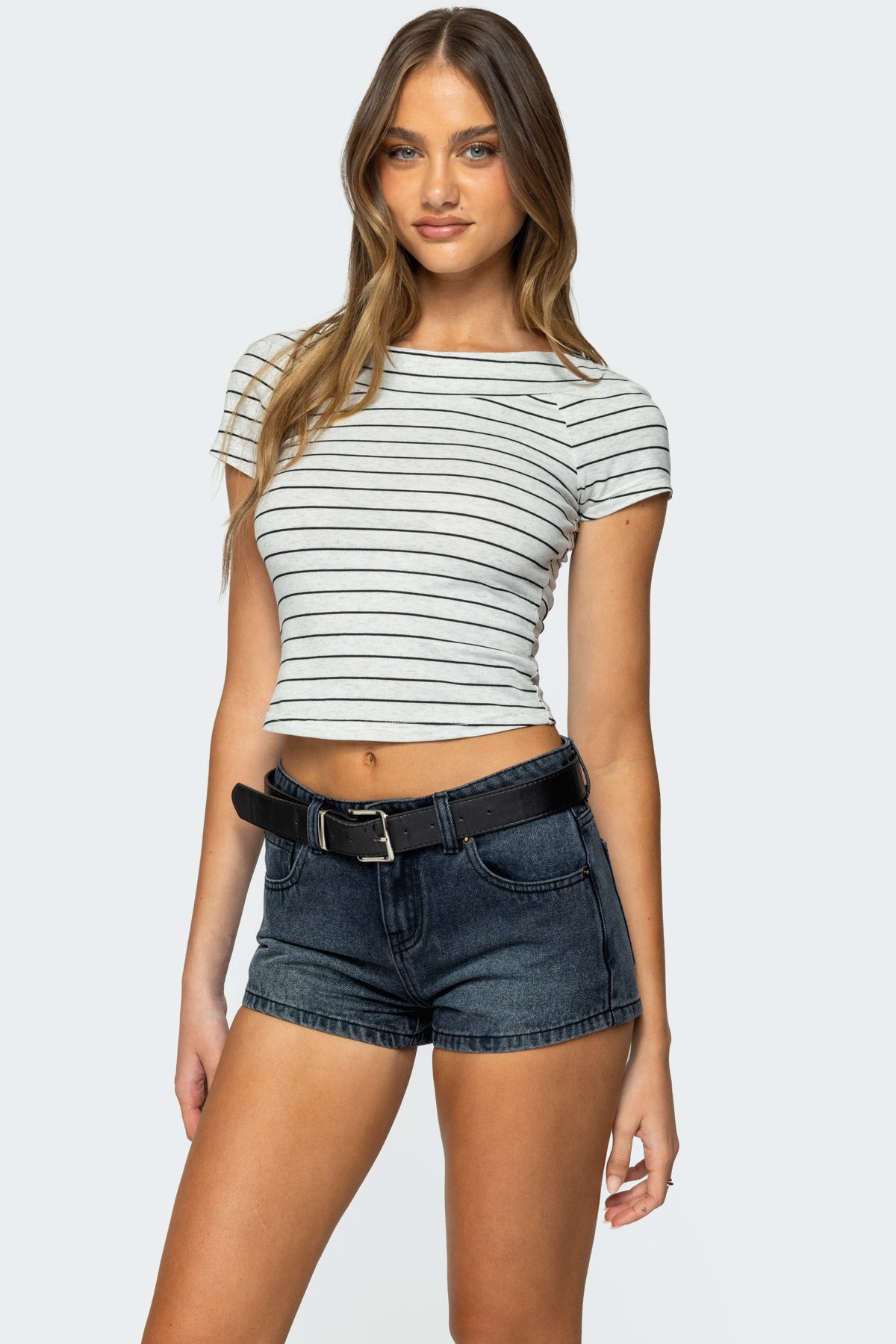Lihi Striped Boat Neck Top-Milans Time