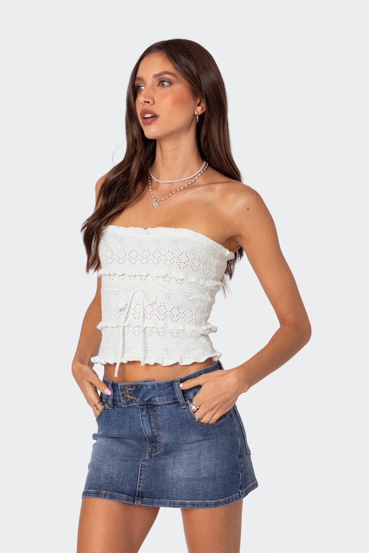 Cecily Strapless Knit Top-Milans Time
