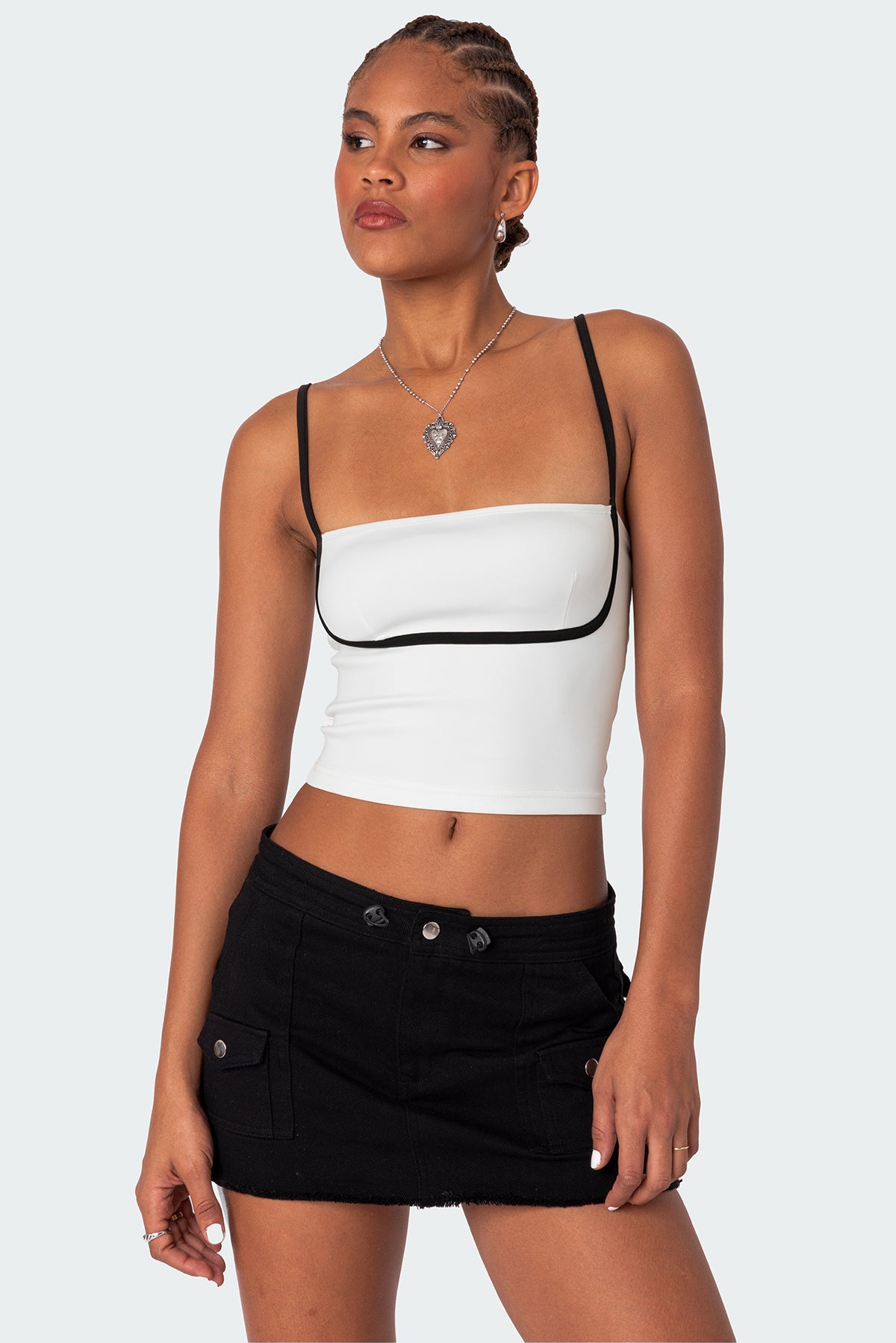 Yang Contrast Strap Tank Top-Milans Time