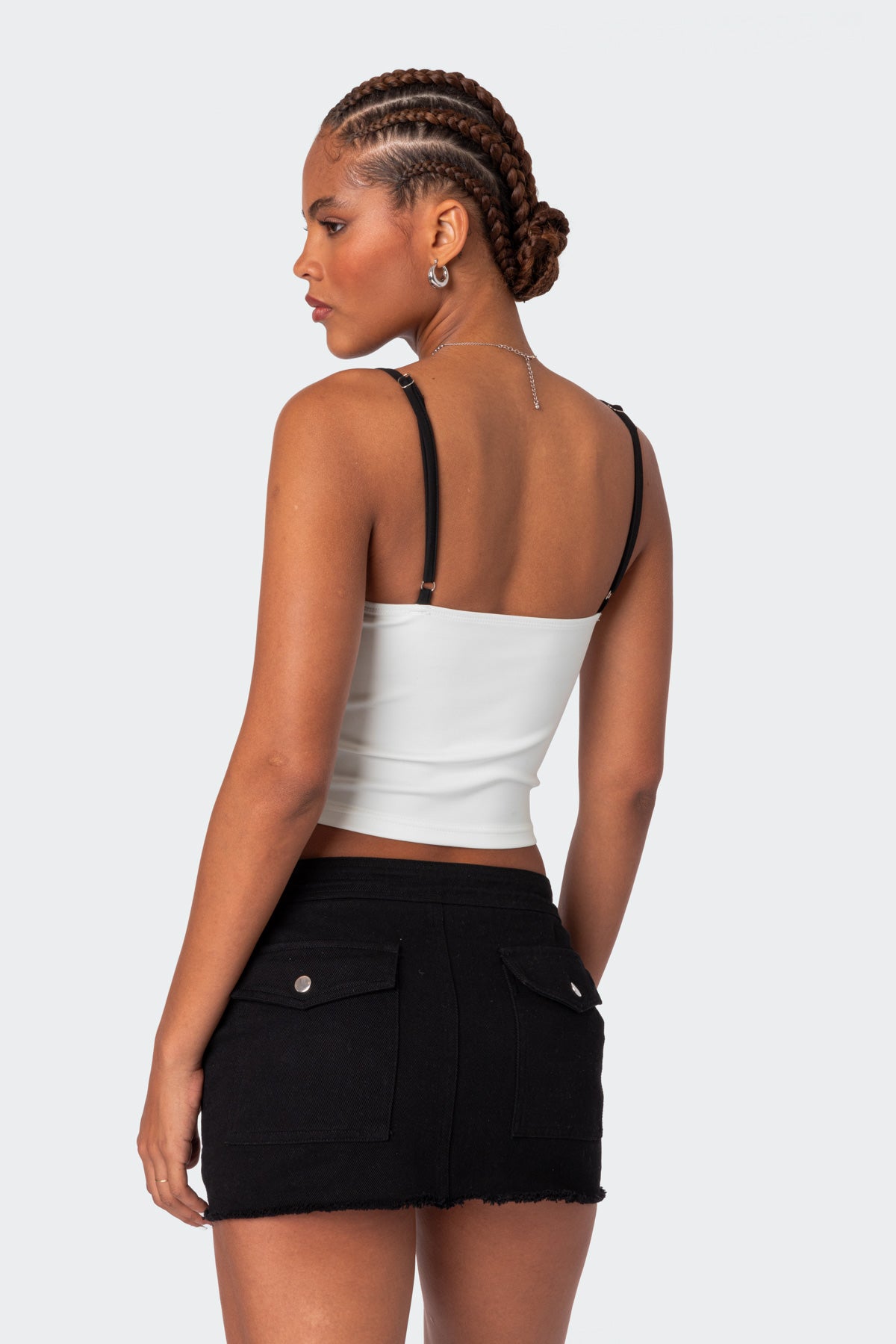 Yang Contrast Strap Tank Top-Milans Time