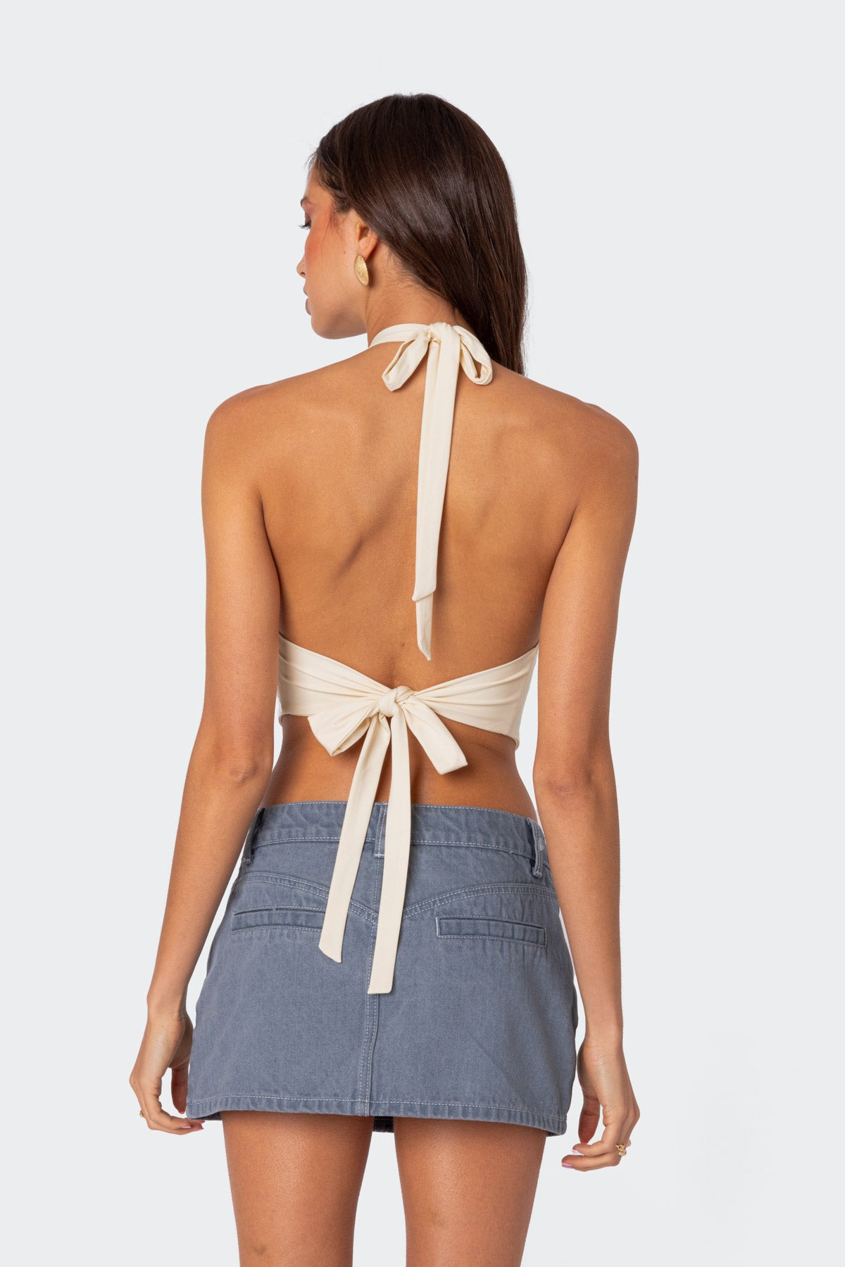 Raine Curved Halter Top-Milans Time