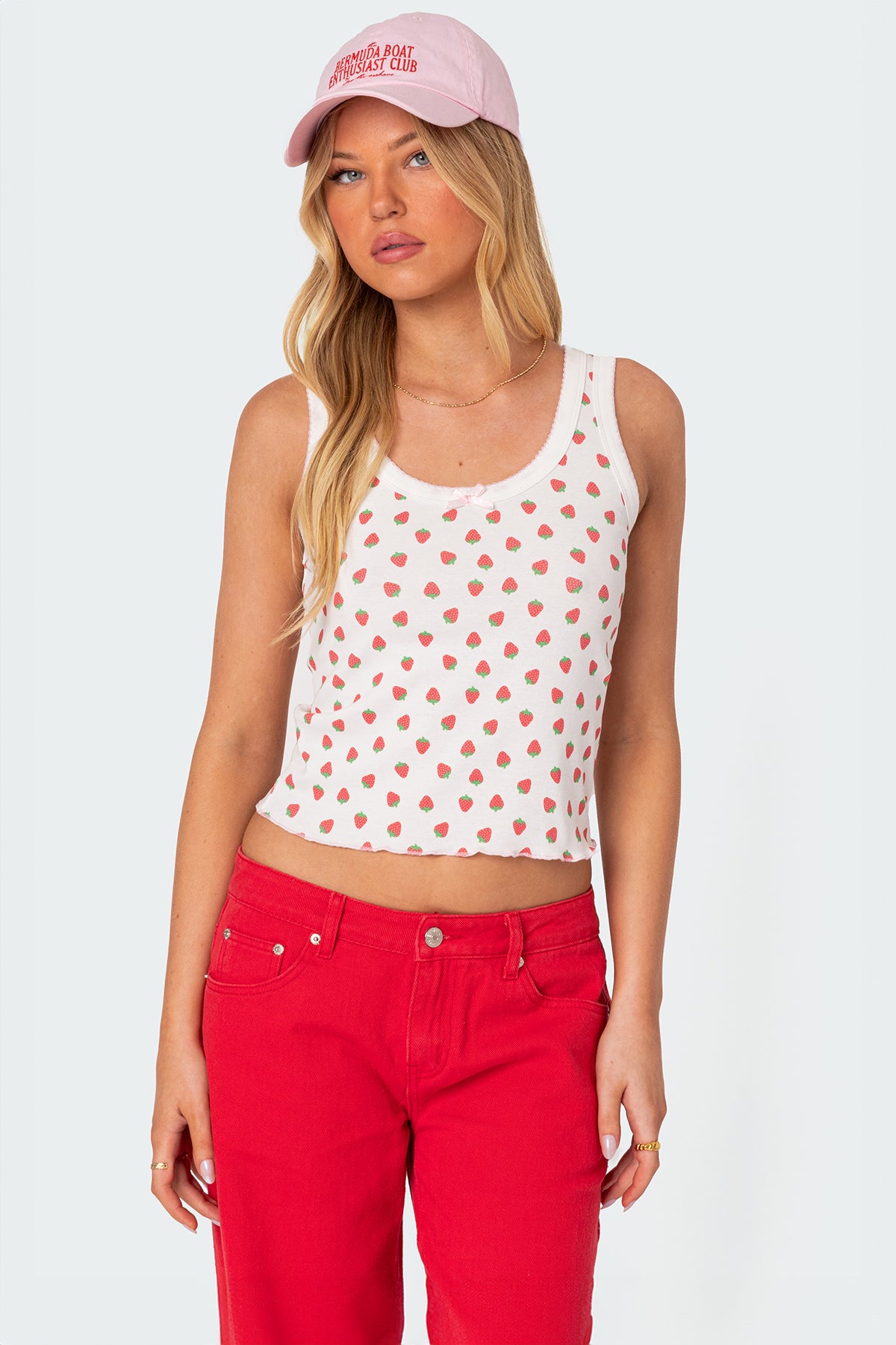 Berry Cool Printed Tank Top-Milans Time