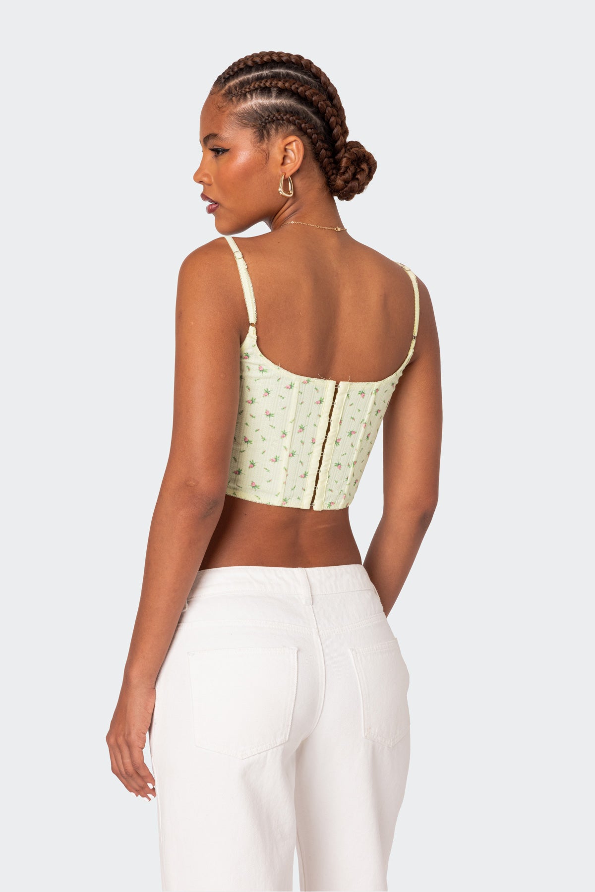 Rosey Printed Pointelle Corset-Milans Time