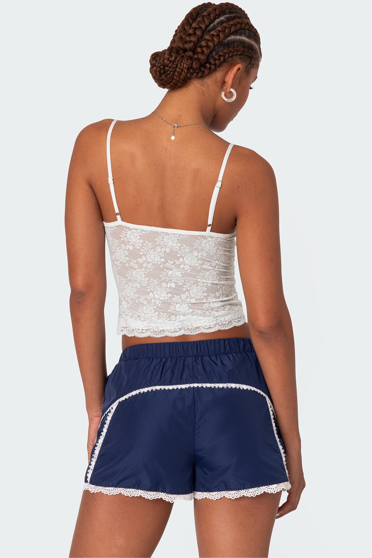 Cami Sheer Lace Tank Top-Milans Time
