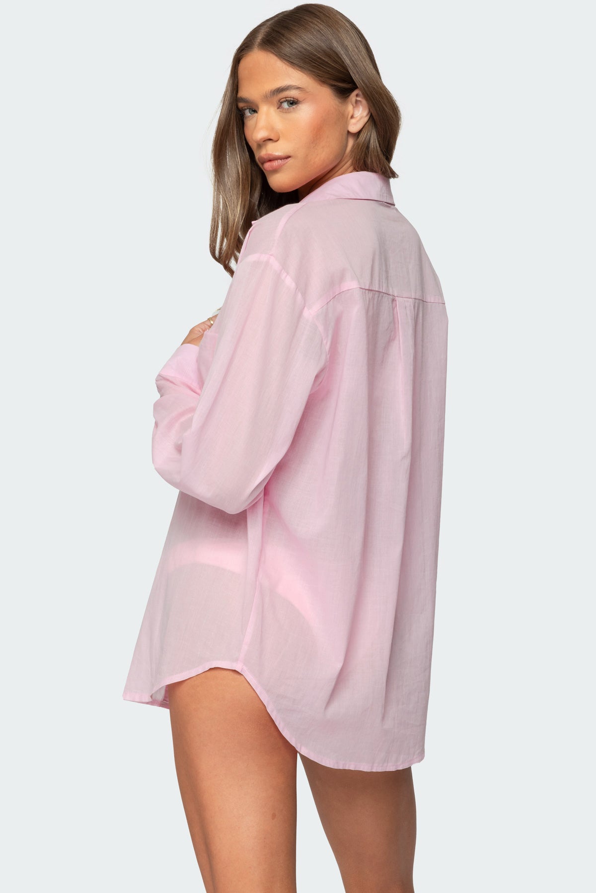 Kellen Oversized Cotton Button Up Shirt-Milans Time