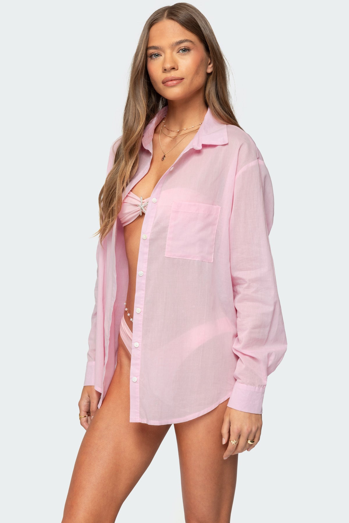 Kellen Oversized Cotton Button Up Shirt-Milans Time