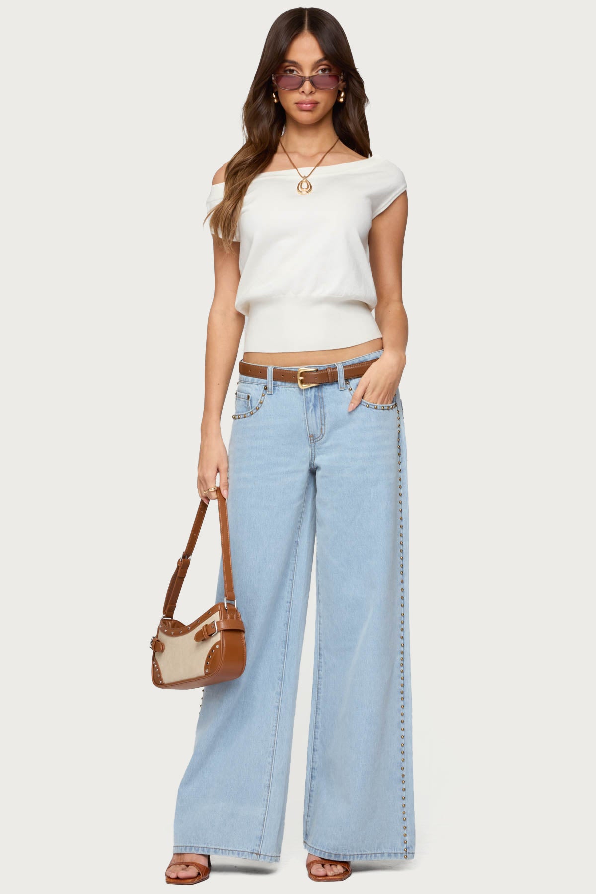 Michaela Off Shoulder Knit Top-Milans Time