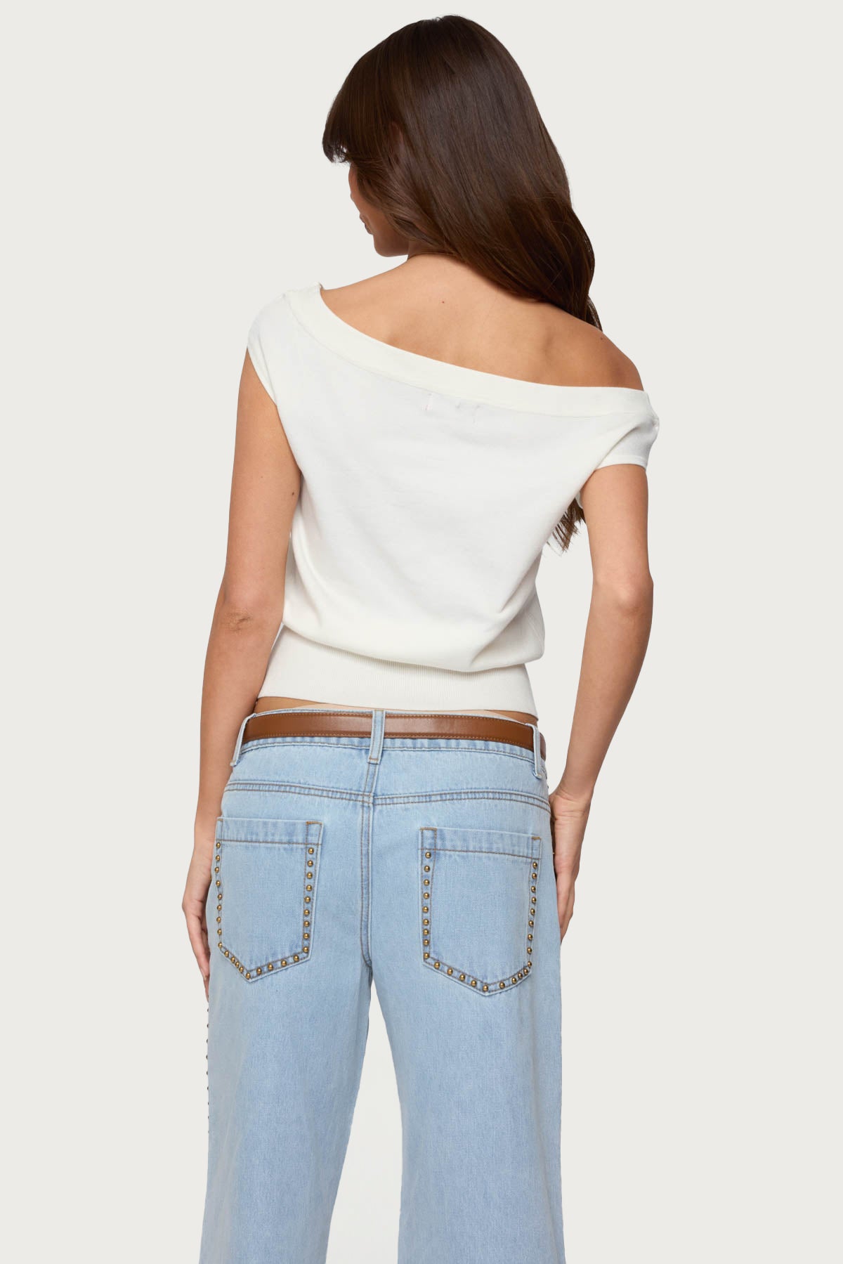 Michaela Off Shoulder Knit Top-Milans Time