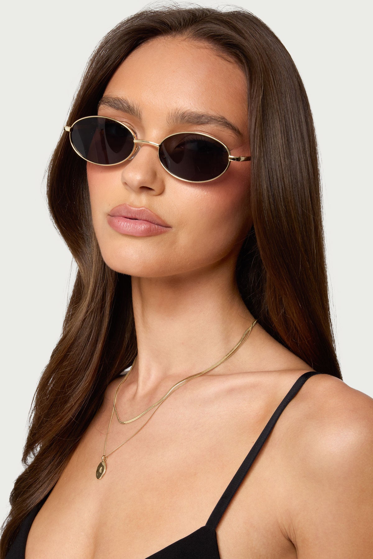Naomie Oval Metal Sunglasses-Milans Time