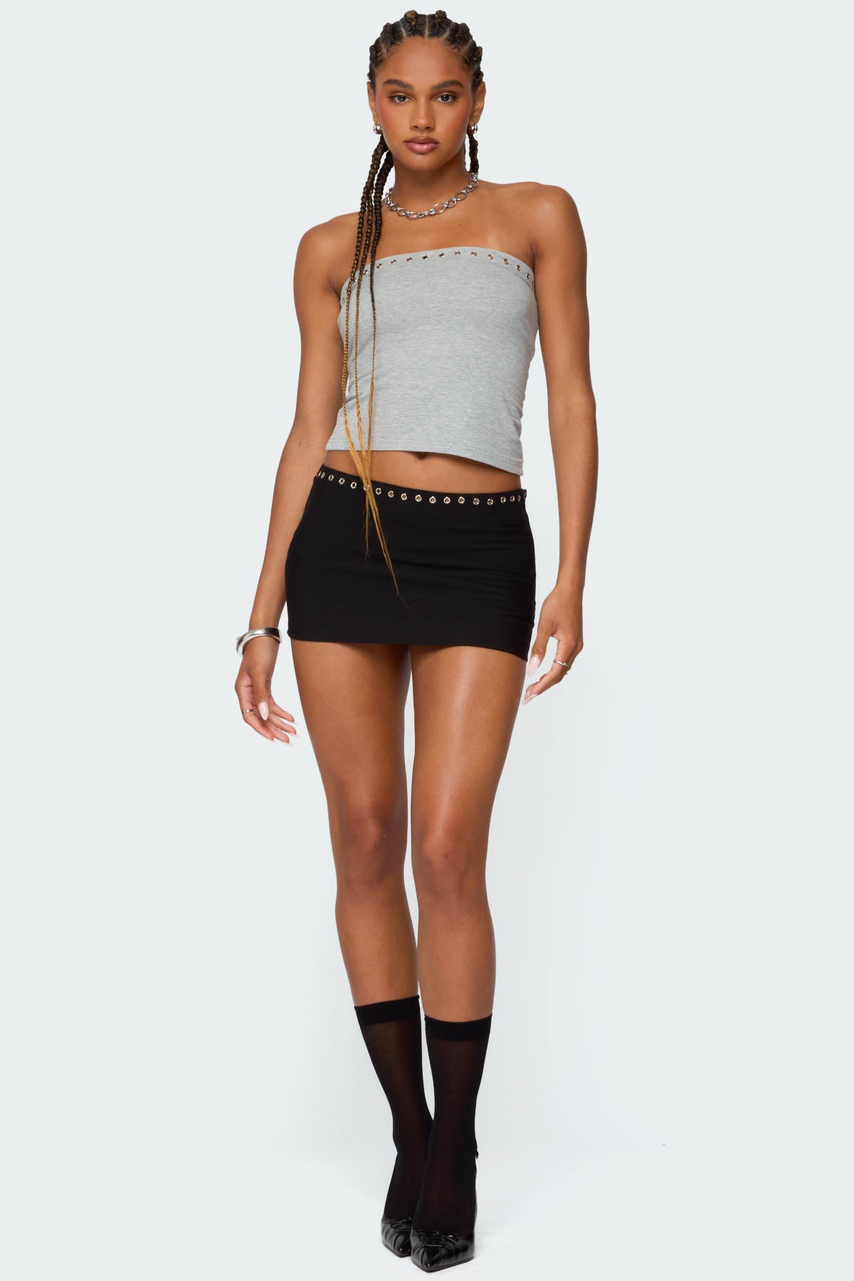 Jaxie Grommet Mini Skort-Milans Time
