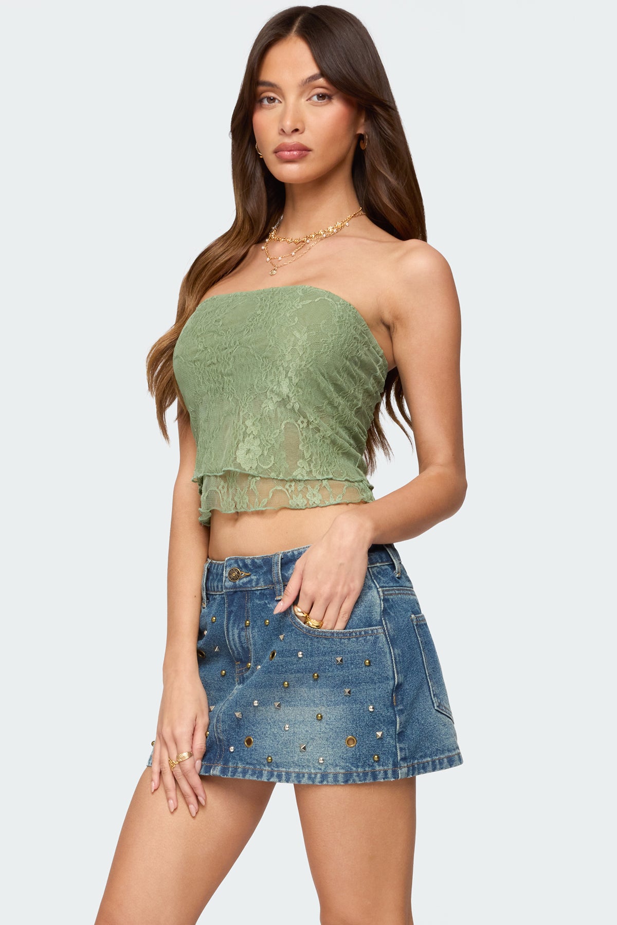 Liri Layered Lace Tube Top-Milans Time