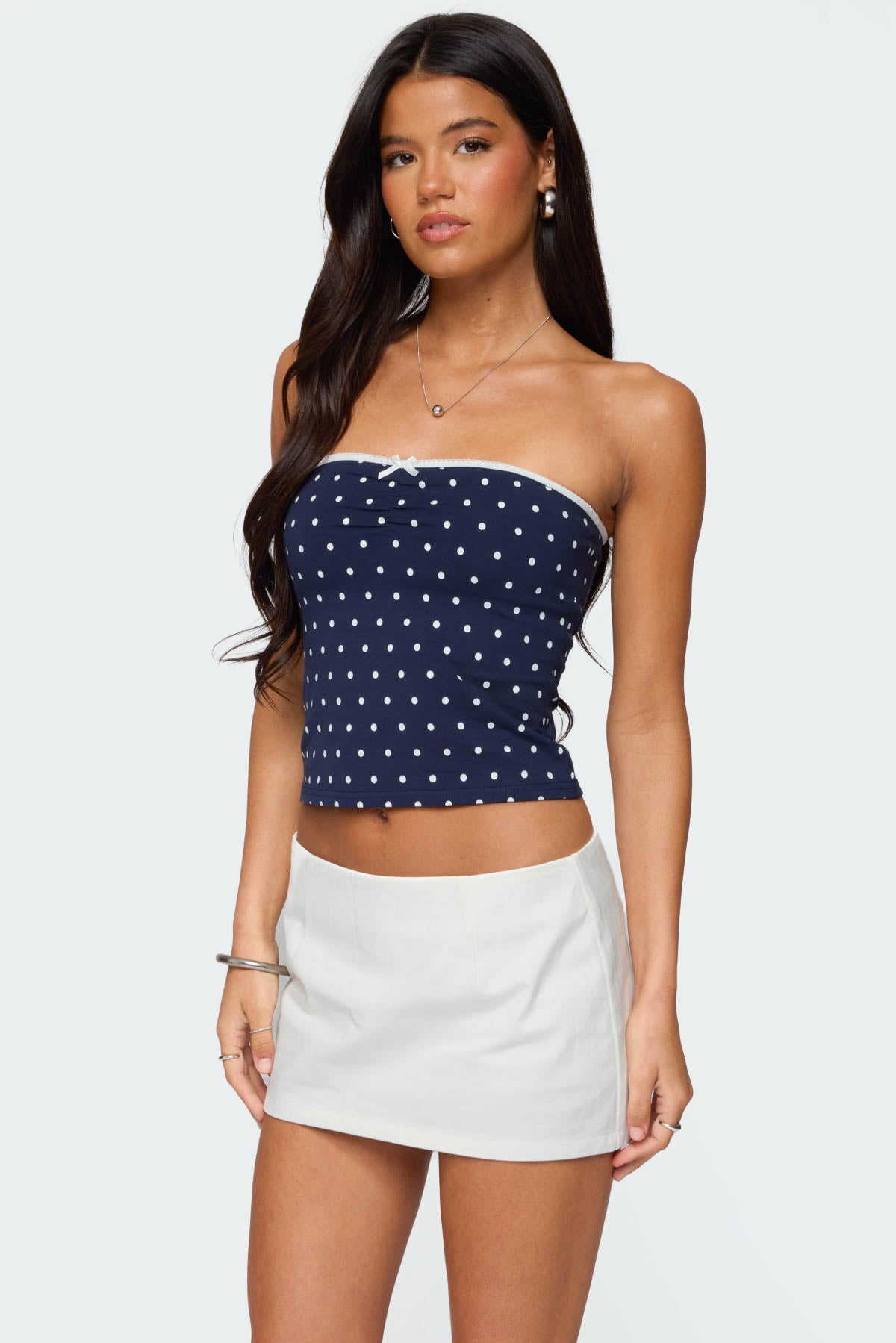 Built In Bra Polka Dot Top-Milans Time