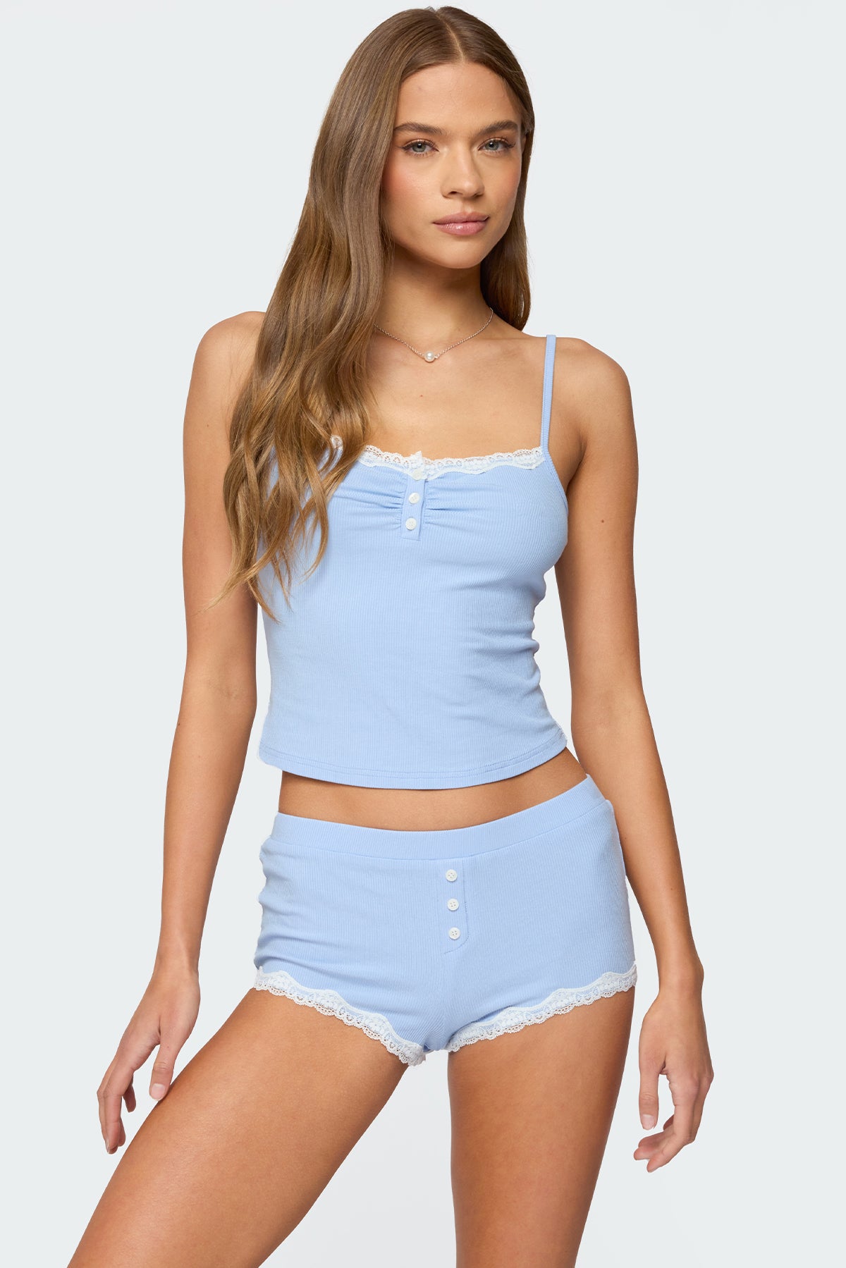 Olena Lacey Henley Tank Top-Milans Time
