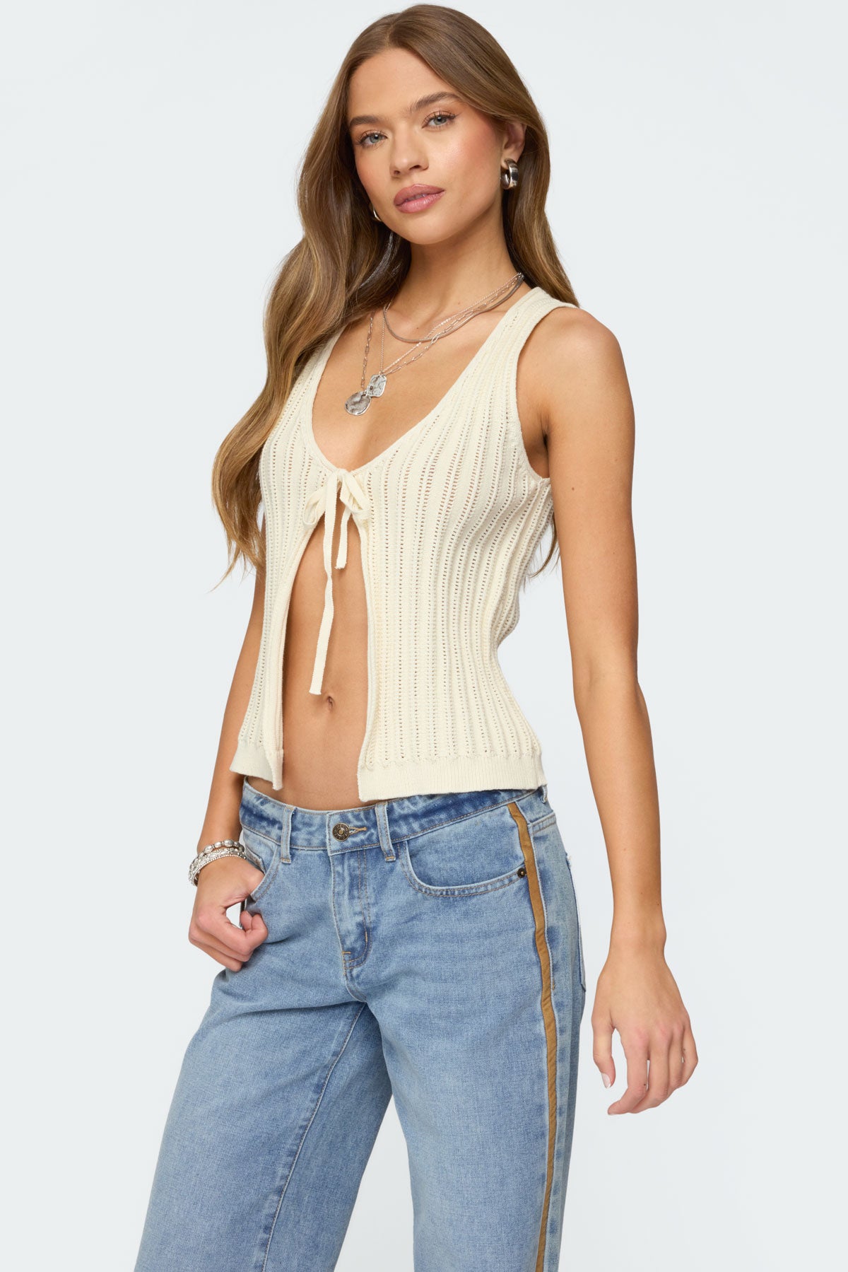 Verona Split Front Knit Top-Milans Time