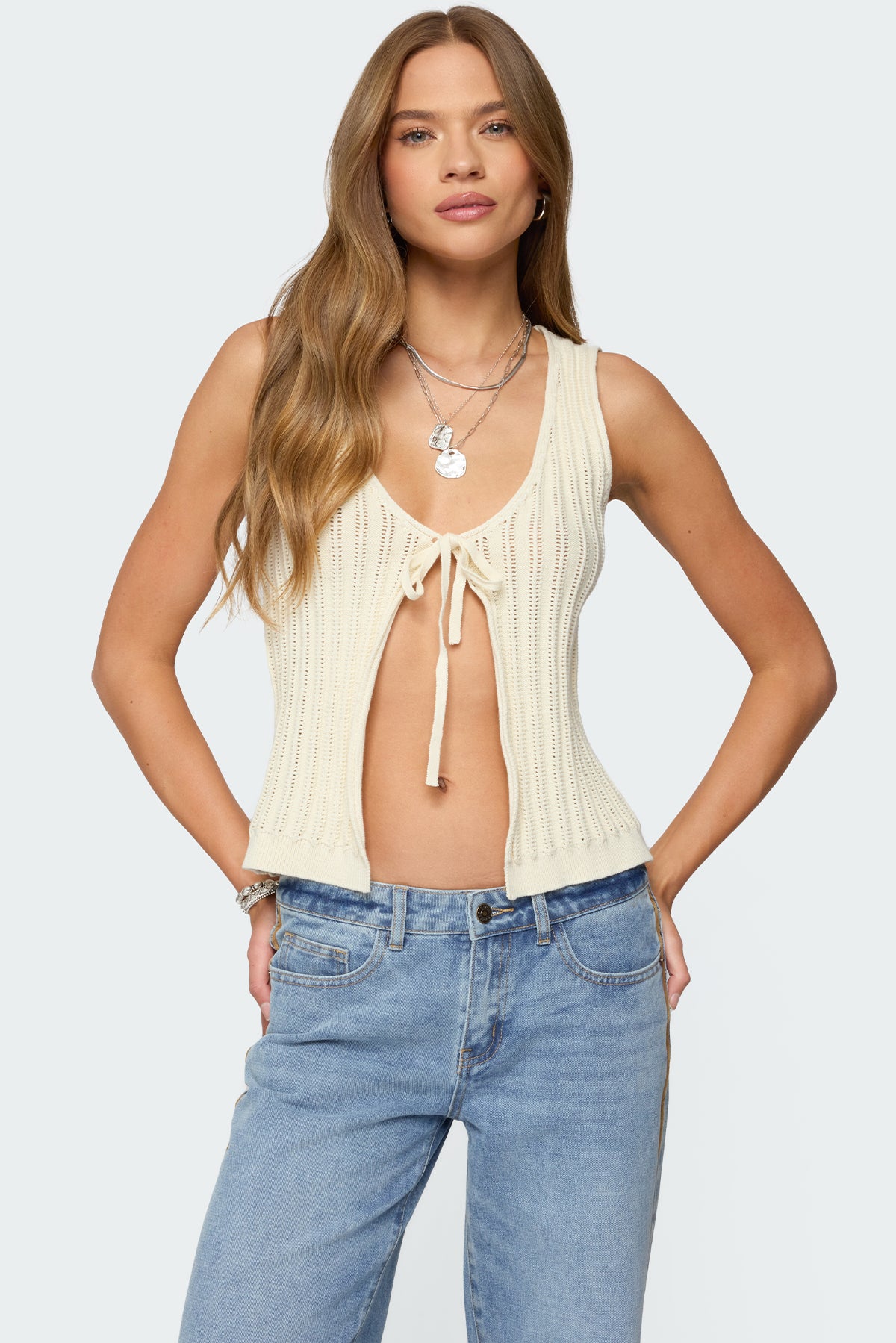 Verona Split Front Knit Top-Milans Time