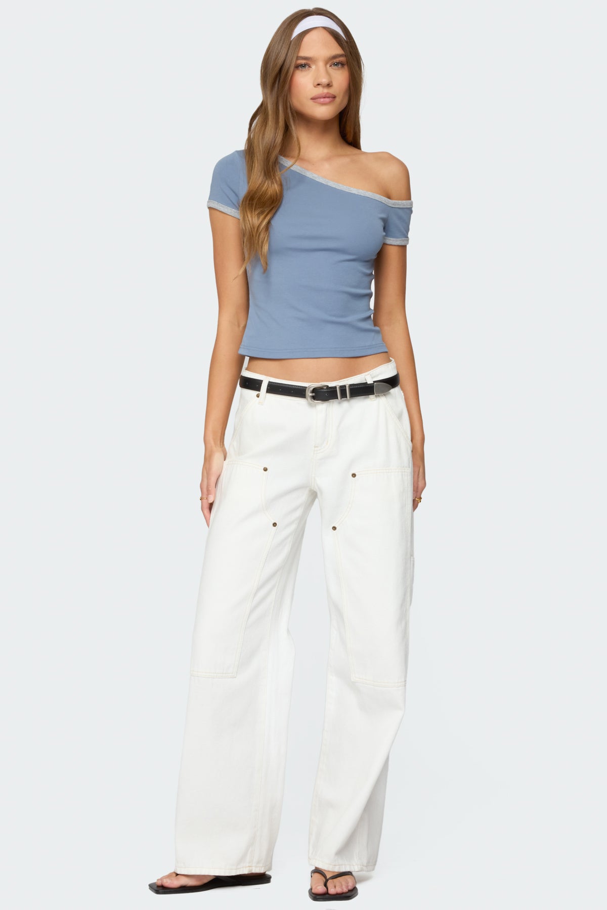 Lorna Contrast Off Shoulder Top-Milans Time