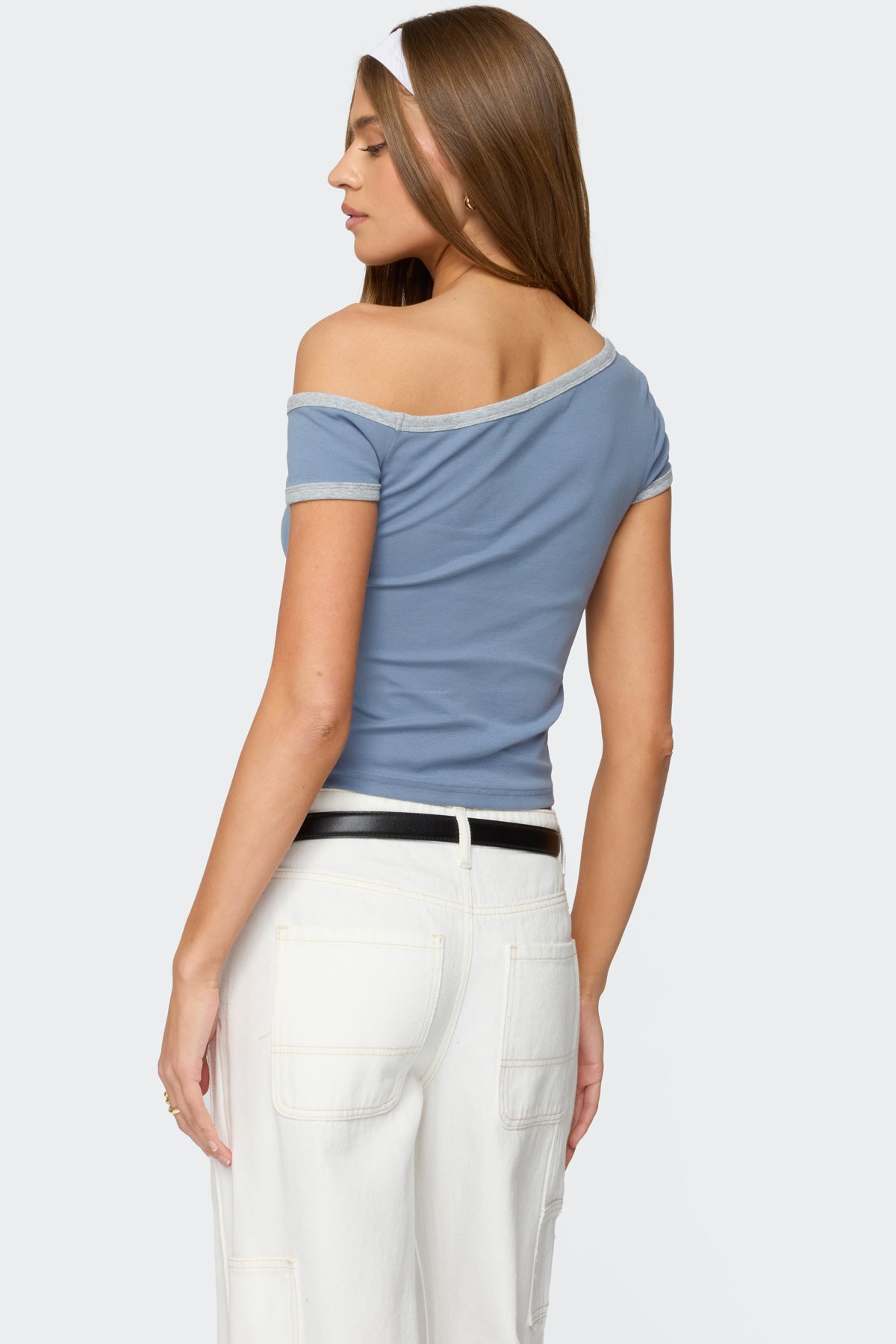 Lorna Contrast Off Shoulder Top-Milans Time