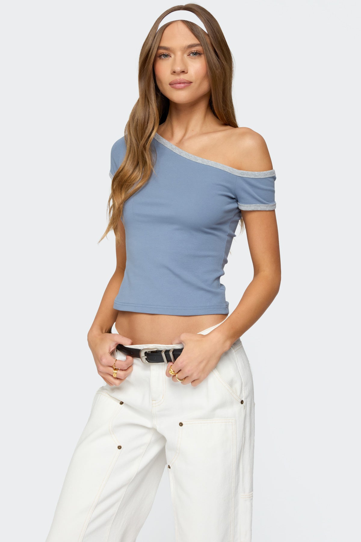 Lorna Contrast Off Shoulder Top-Milans Time
