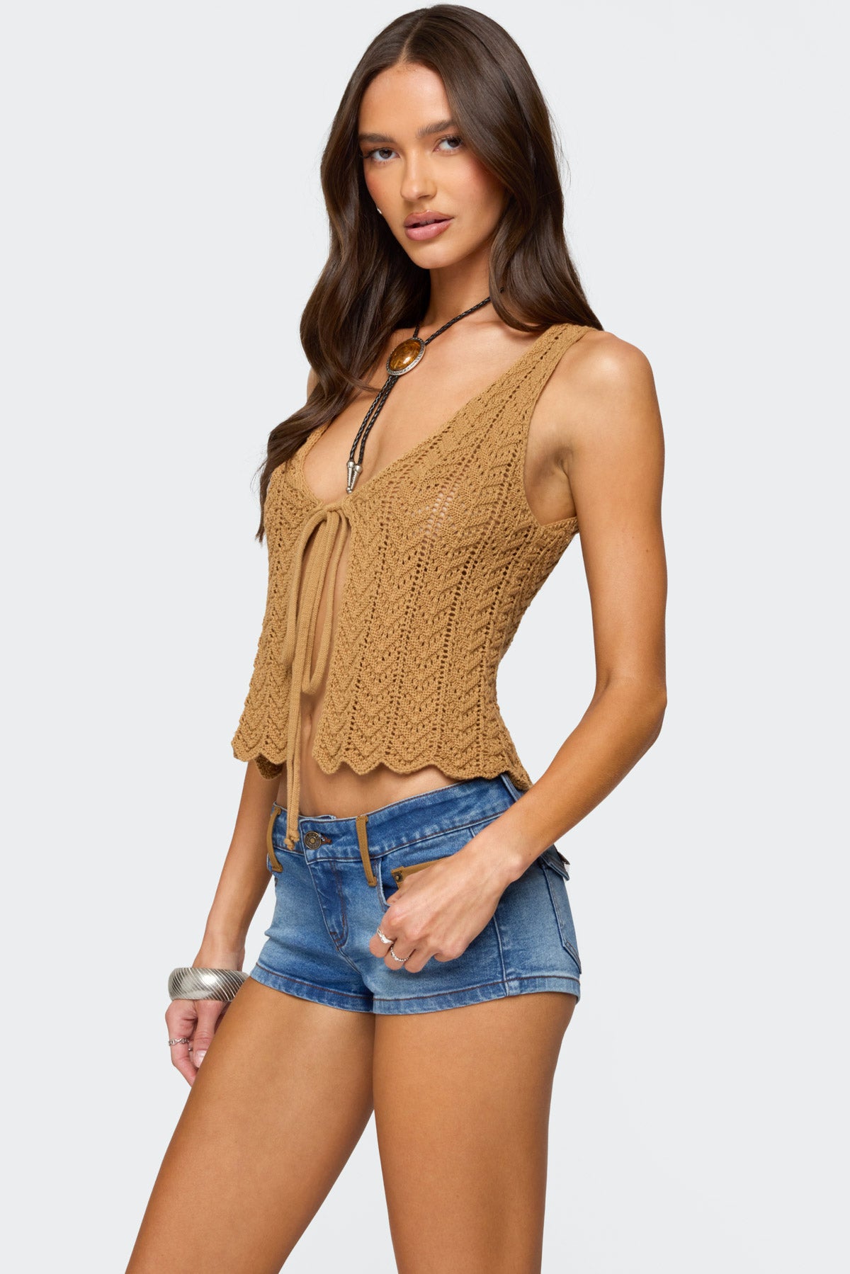 Sadiee Split Front Knit Top-Milans Time