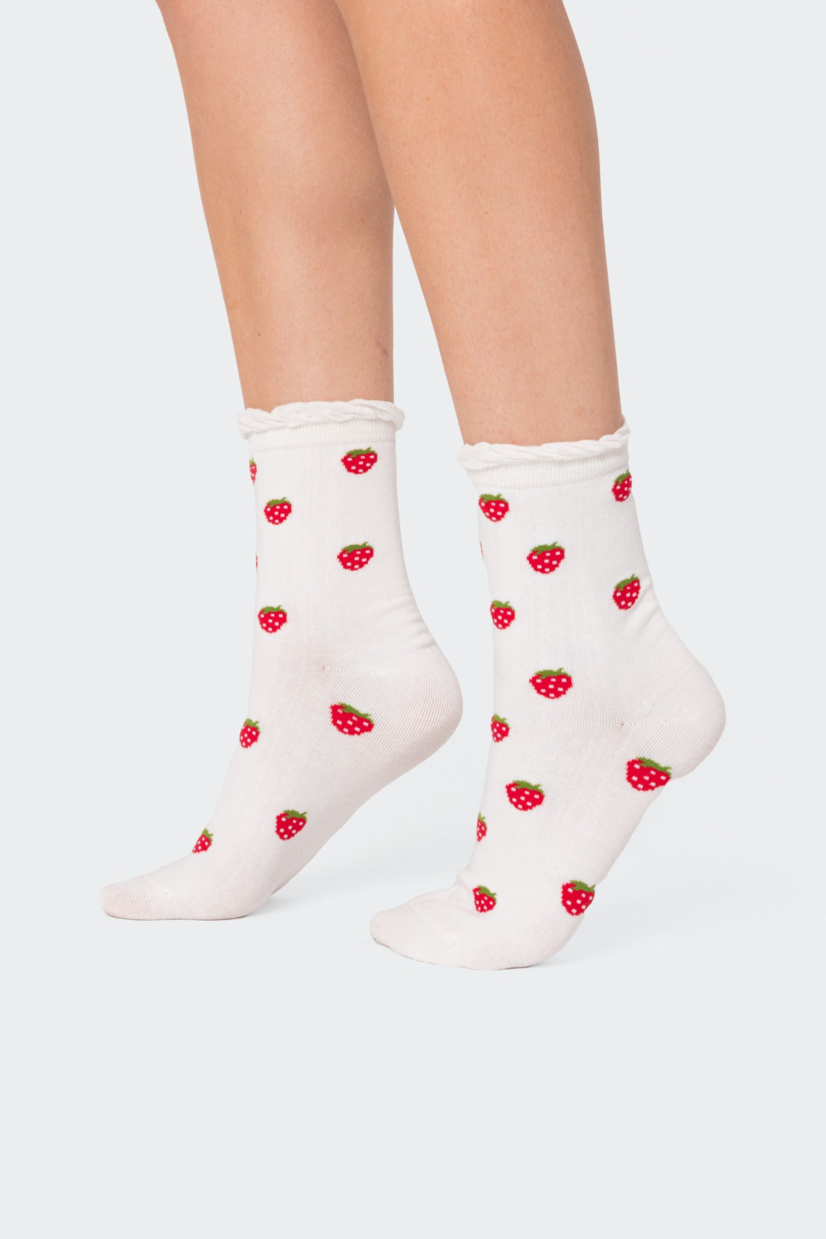 Strawberry Frill Socks-Milans Time