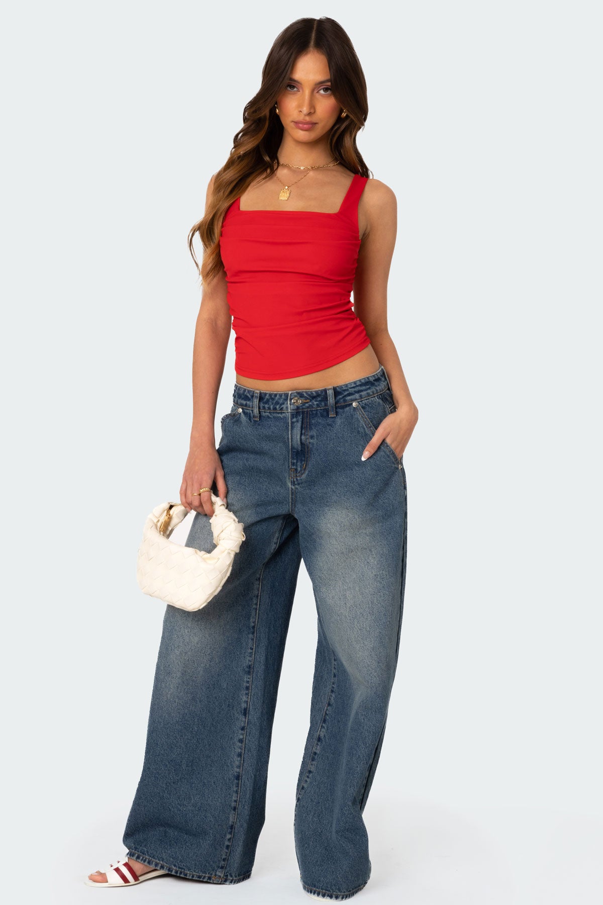 Rio Ruched Square Neck Top-Milans Time