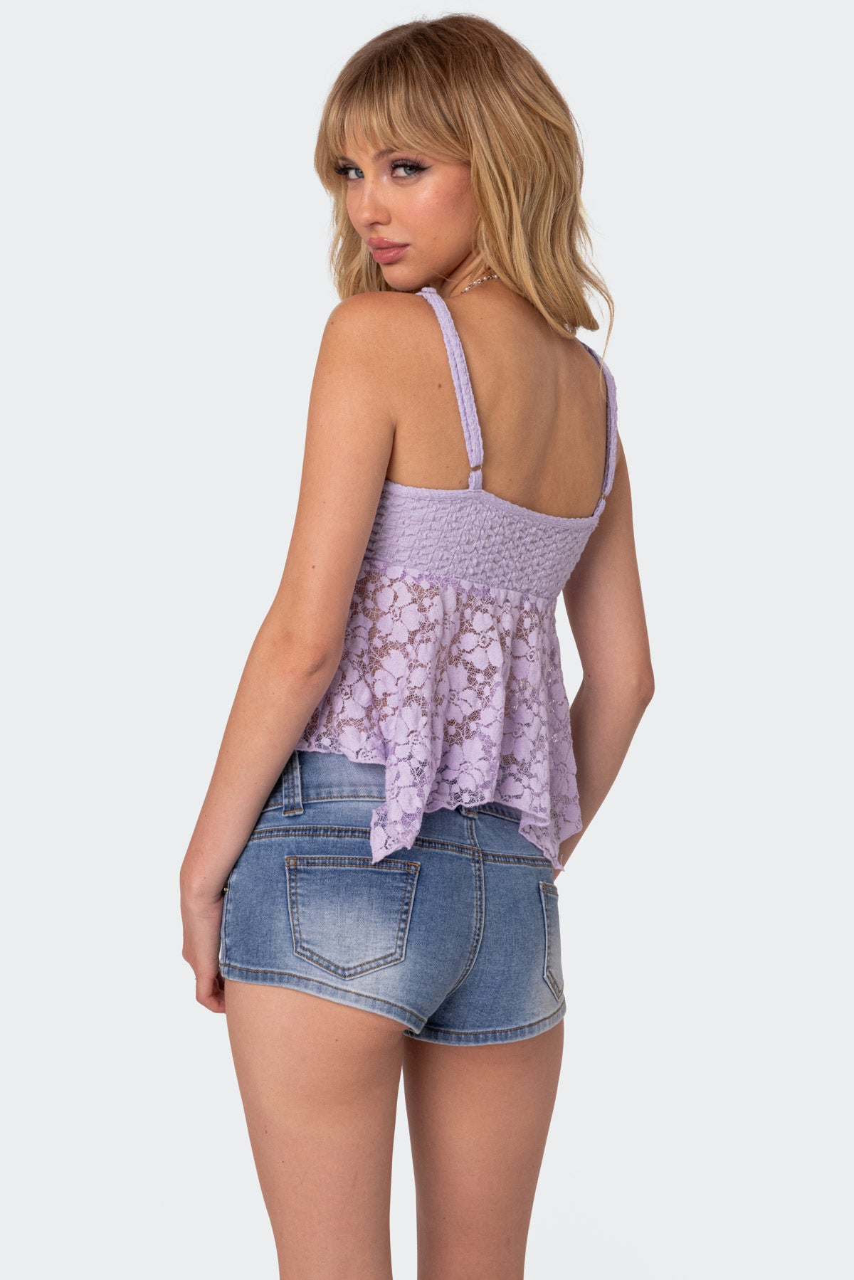Orchid Sheer Lace Top-Milans Time