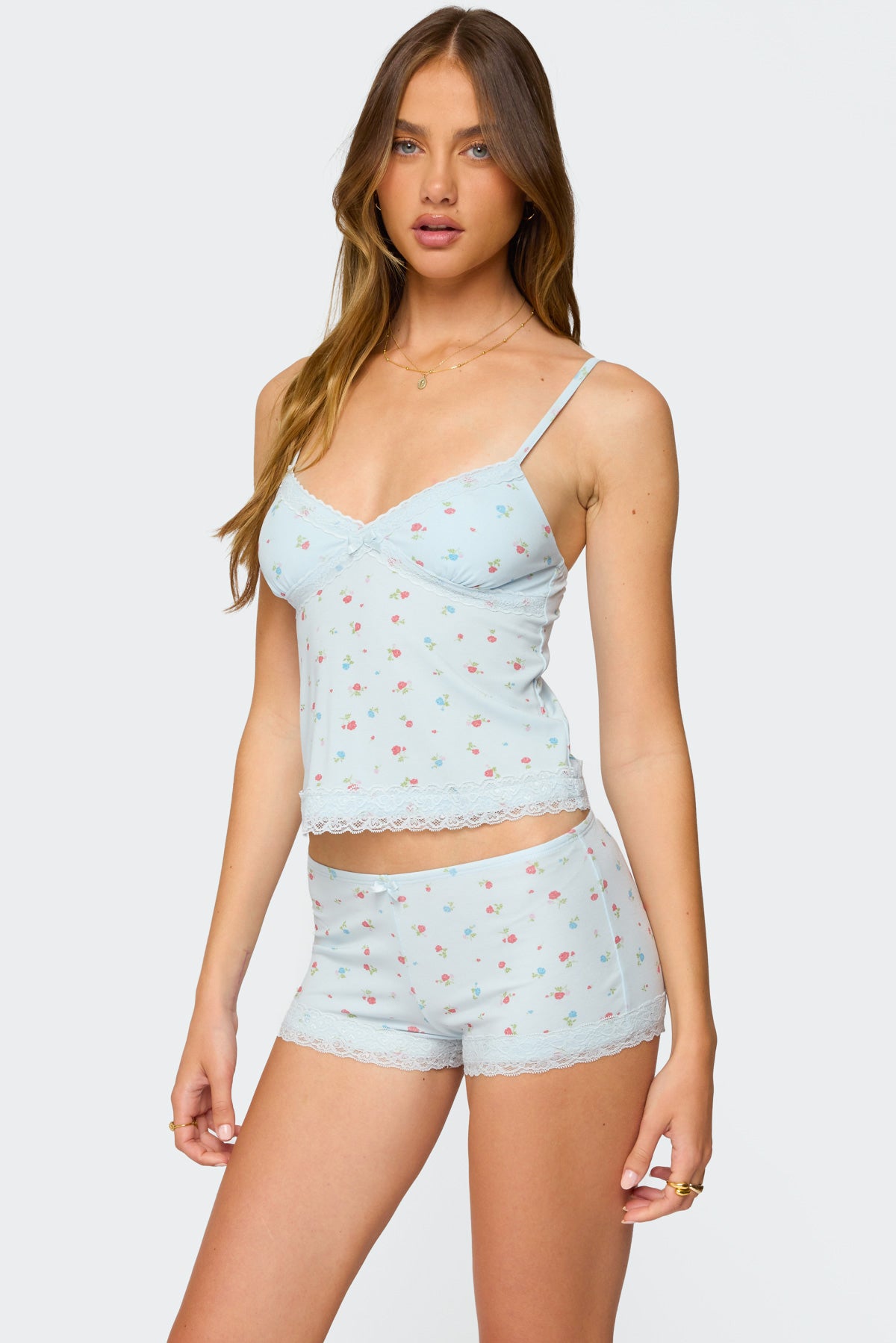 Aurea Lacey Floral Tank Top-Milans Time