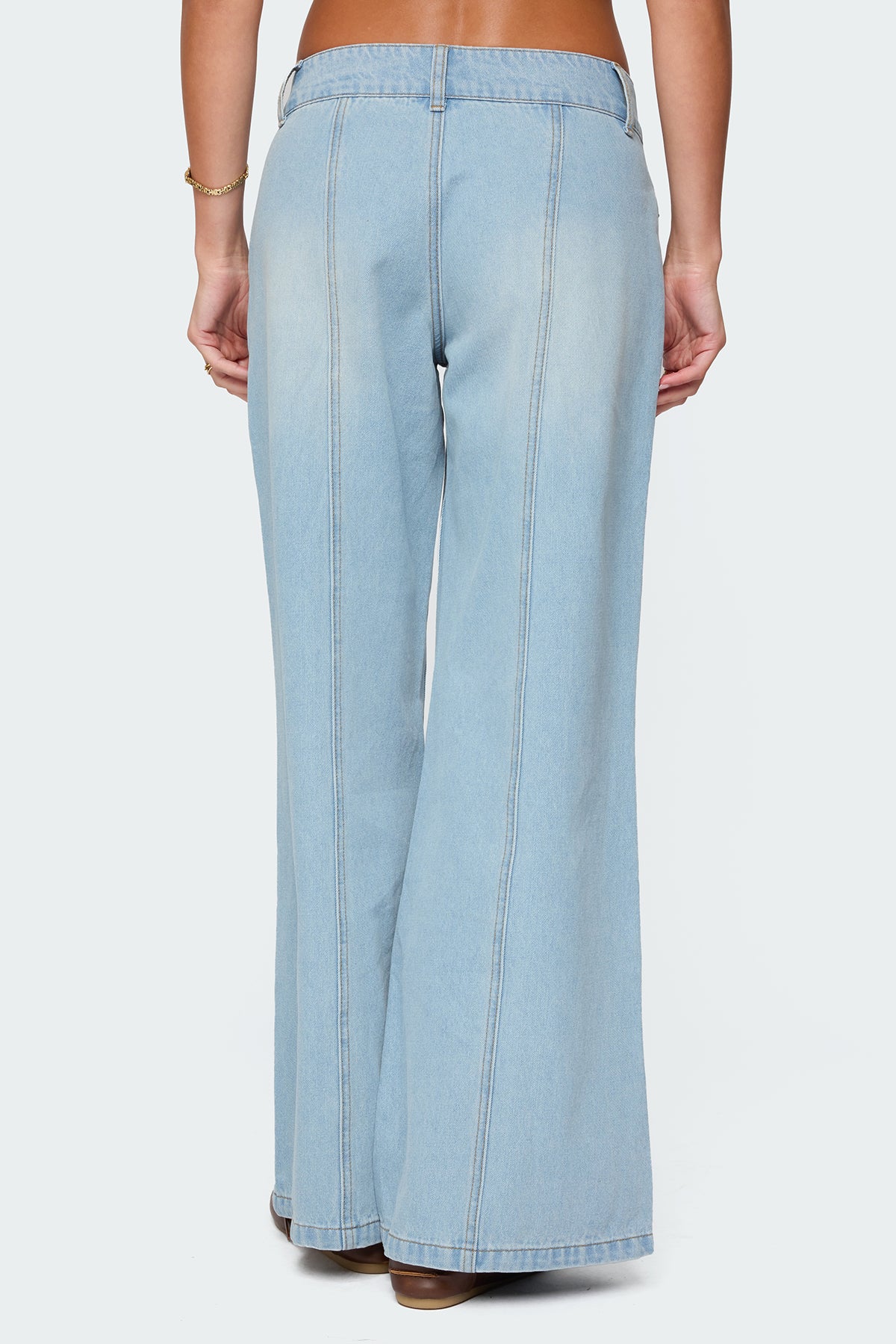 Charlie Panel Stitch Low Rise Bootcut Jeans-Milans Time