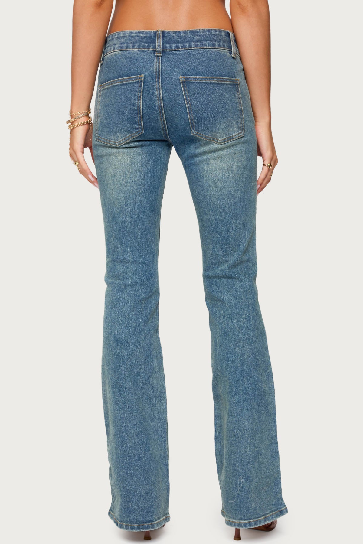 Mattea Low Rise Flared Jeans-Milans Time